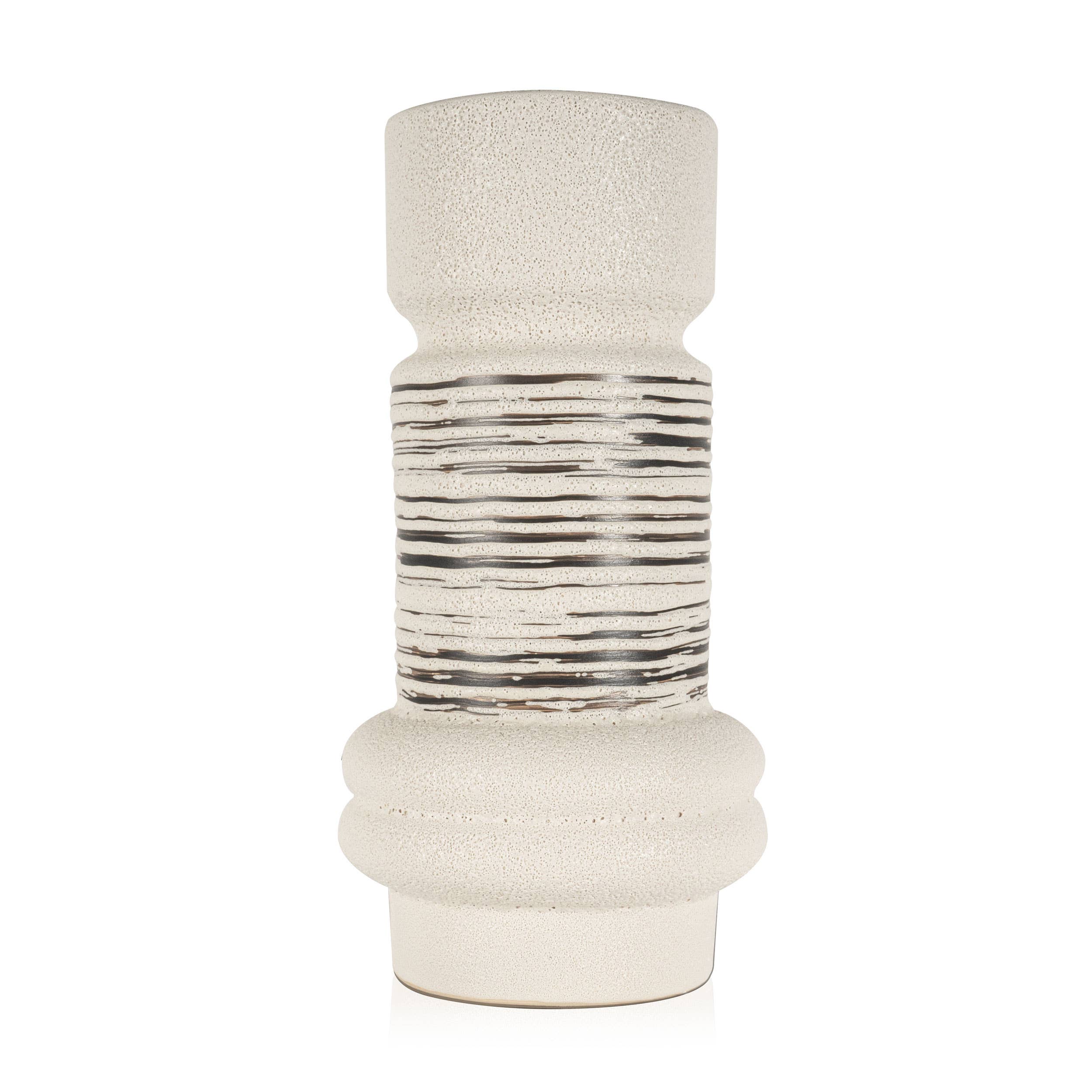 Linden Ceramic Table Vase, Large - Decor Addict, LLC