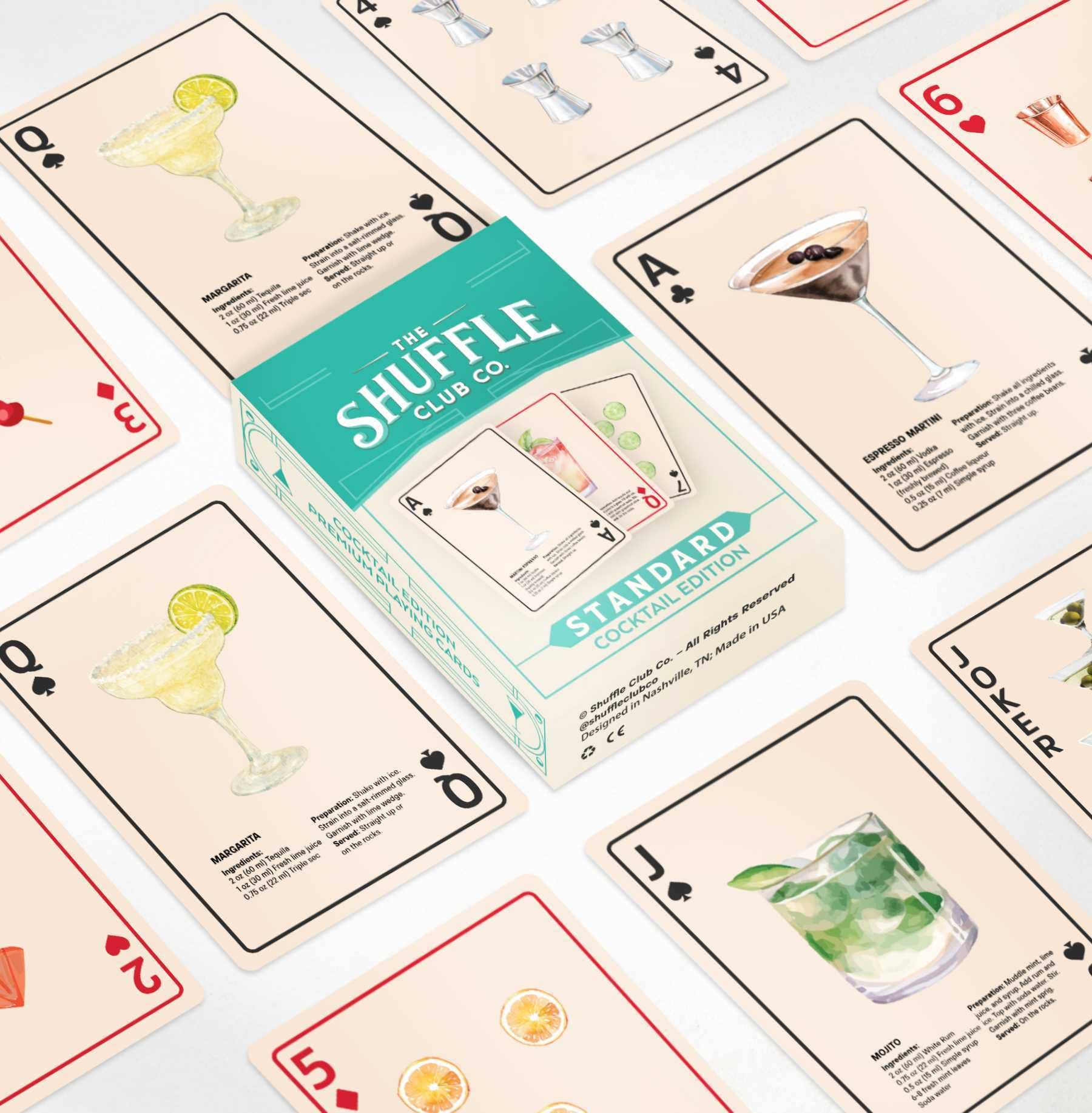 Cocktail Recipe Playing Cards – Classic Drinks | Shuffle - Decor Addict, LLC
