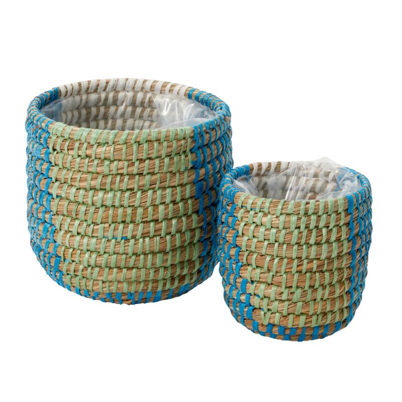 Aqua Basket (Set of 2) — 5" / 6.5" - Decor Addict, LLC