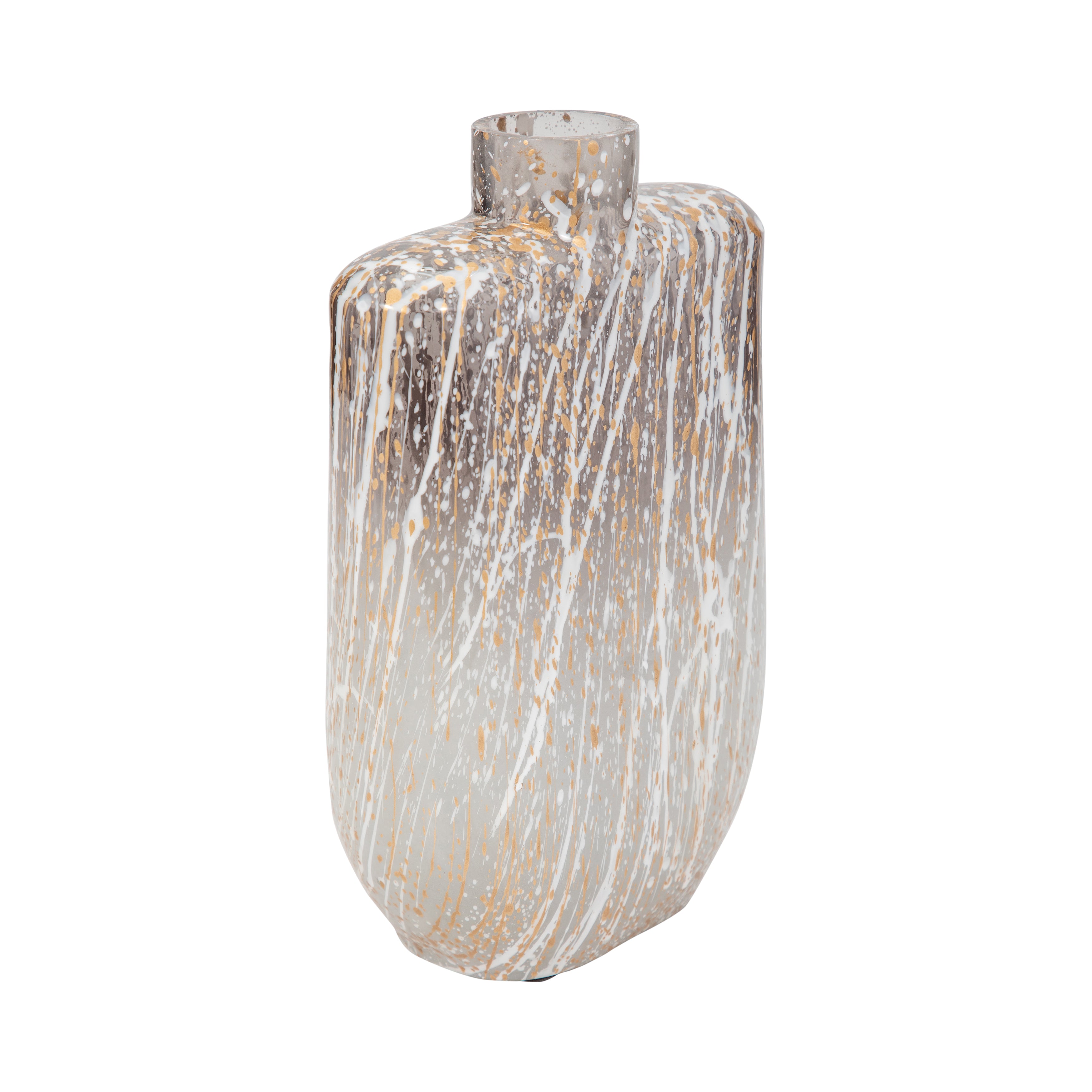 Glass,10",striped Stained Vase,multi - Decor Addict, LLC