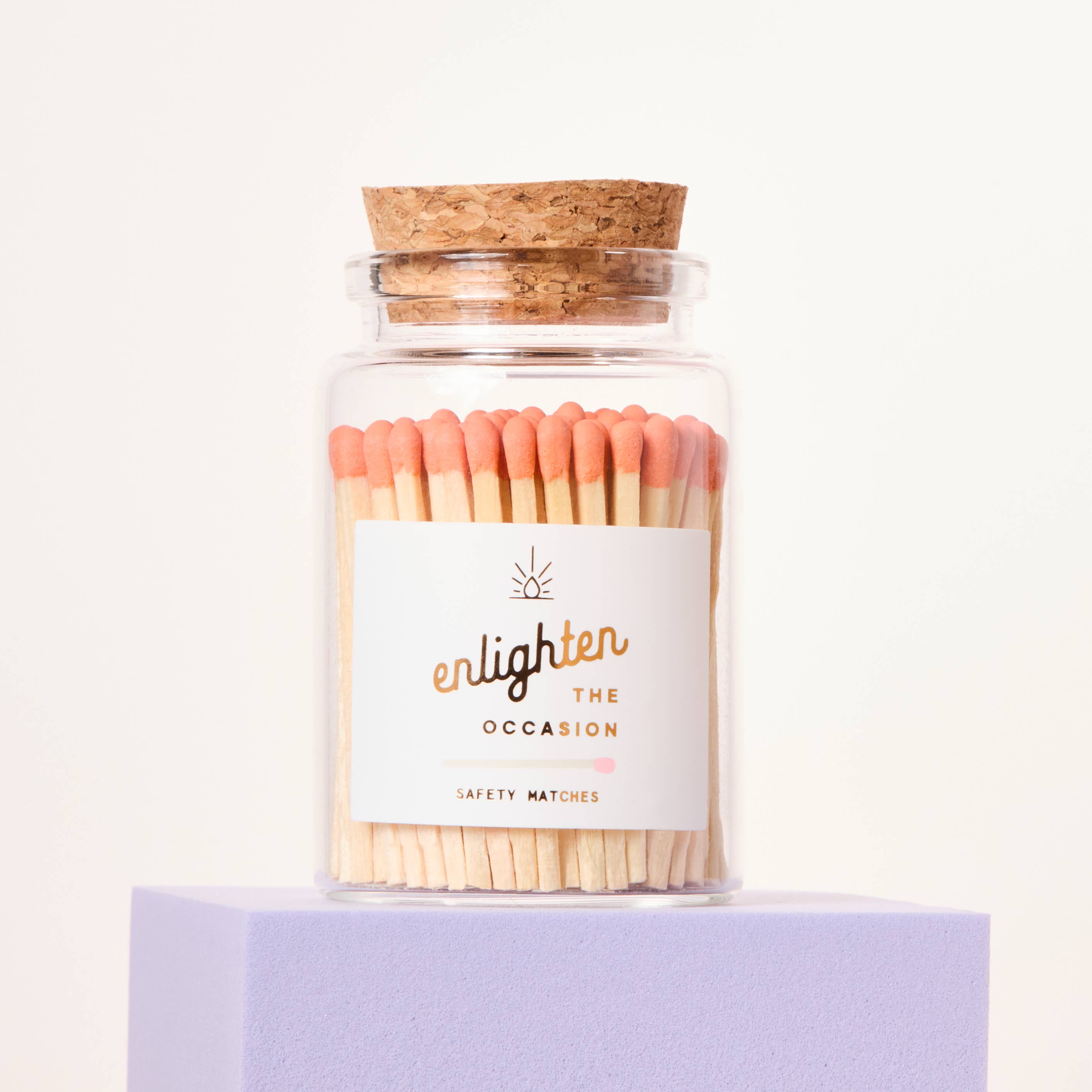 Lux Mini Match Corked Vial with Tangerine Matchsticks - Decor Addict, LLC