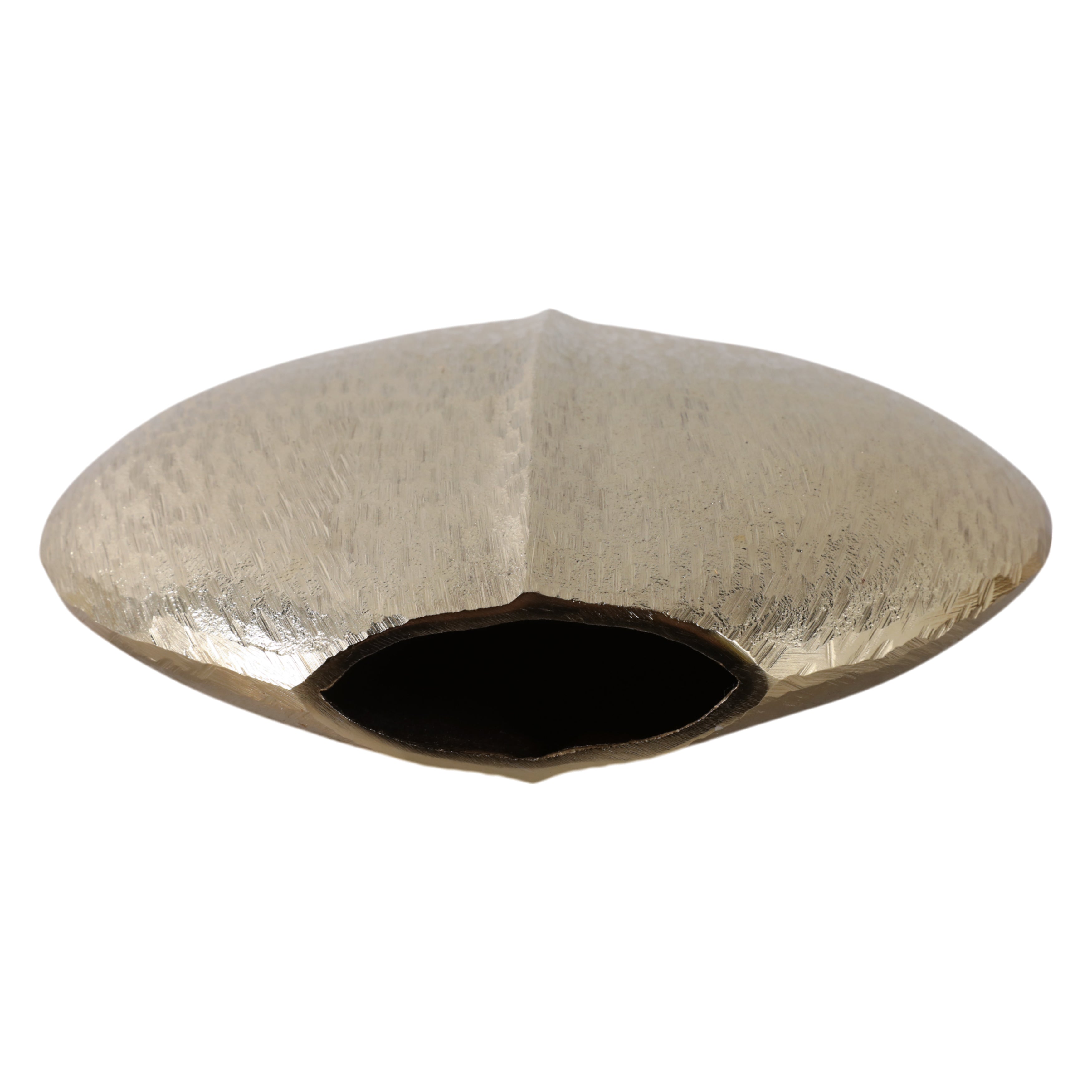 11x10" Modern Round Metal Vase, Gold - Decor Addict, LLC