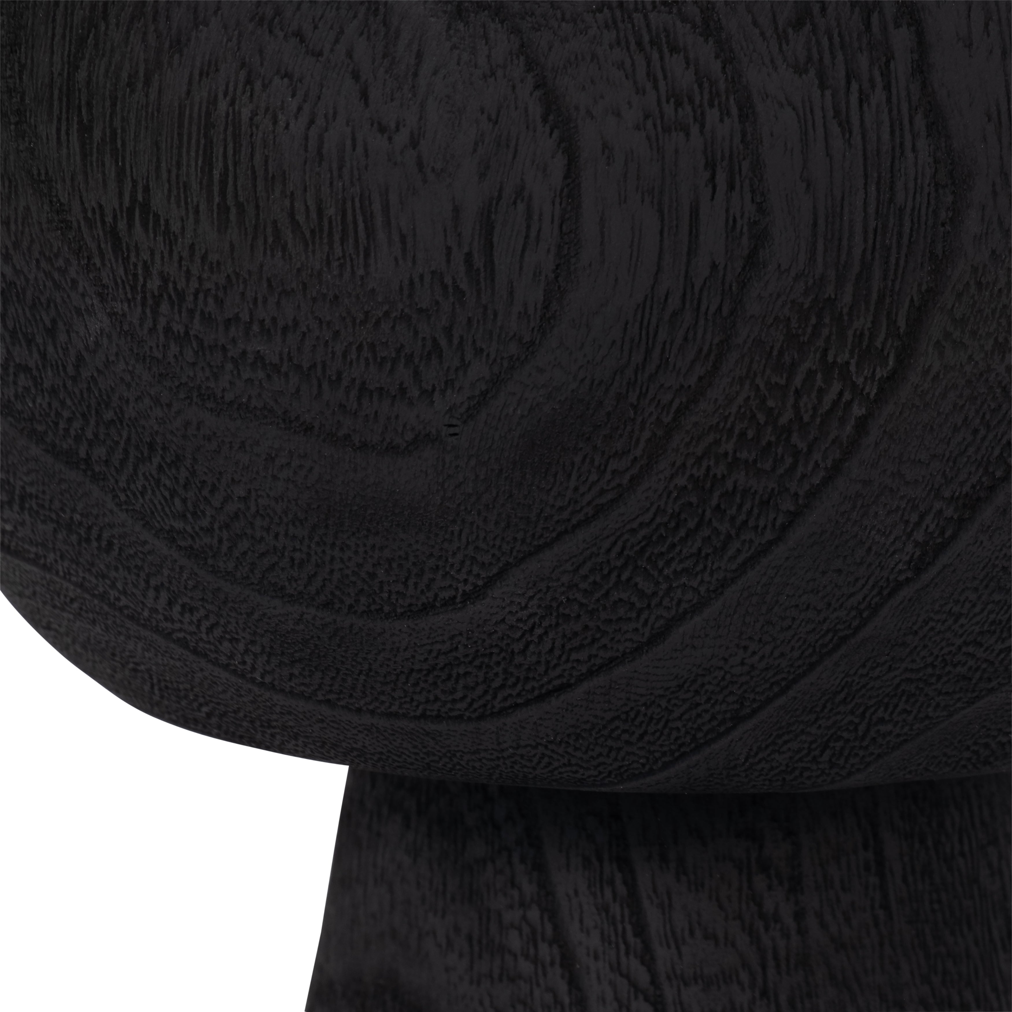 Wood, 8" Bowl W/ Stand, Black - Decor Addict, LLC