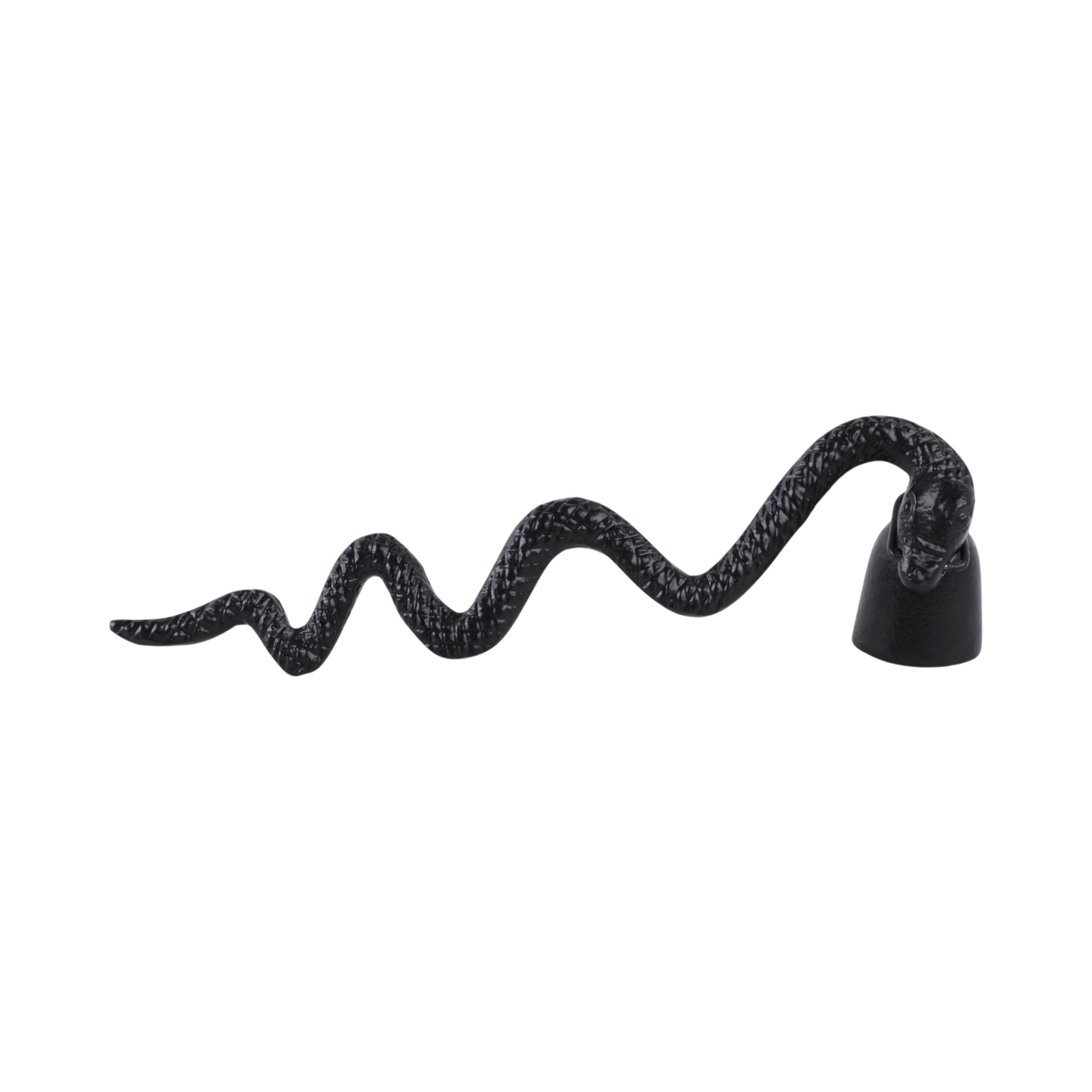 11 in. Black Metal Snake Candle Snuffer - Decor Addict, LLC