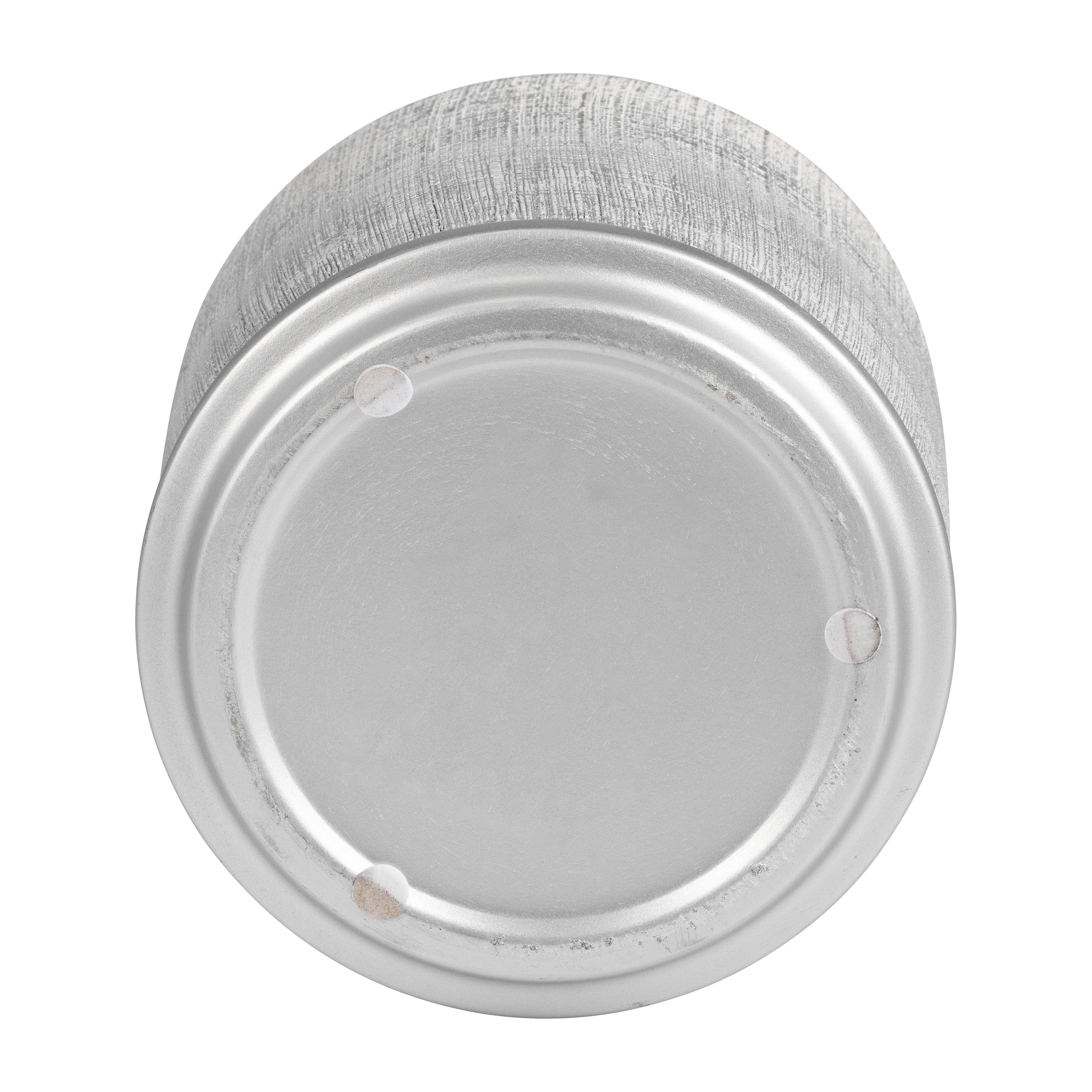 S/2 5/6" Textured Planter With Saucer, Silver - Decor Addict, LLC