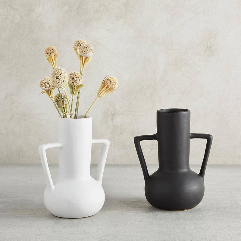 Matte Black Long Vase - Decor Addict, LLC