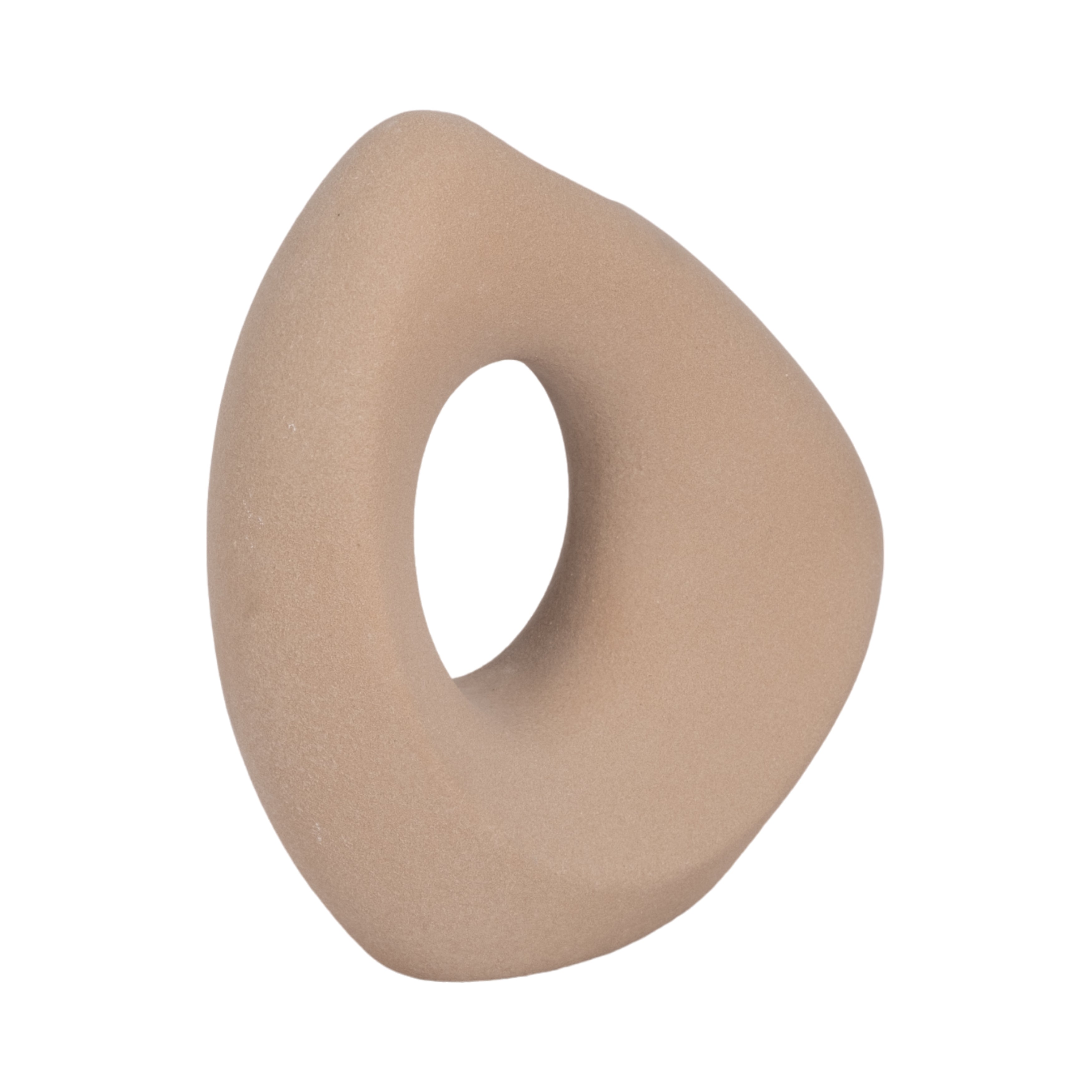 8" Lopsided Open Cut Out Vase Sand Texture, Tan - Decor Addict, LLC