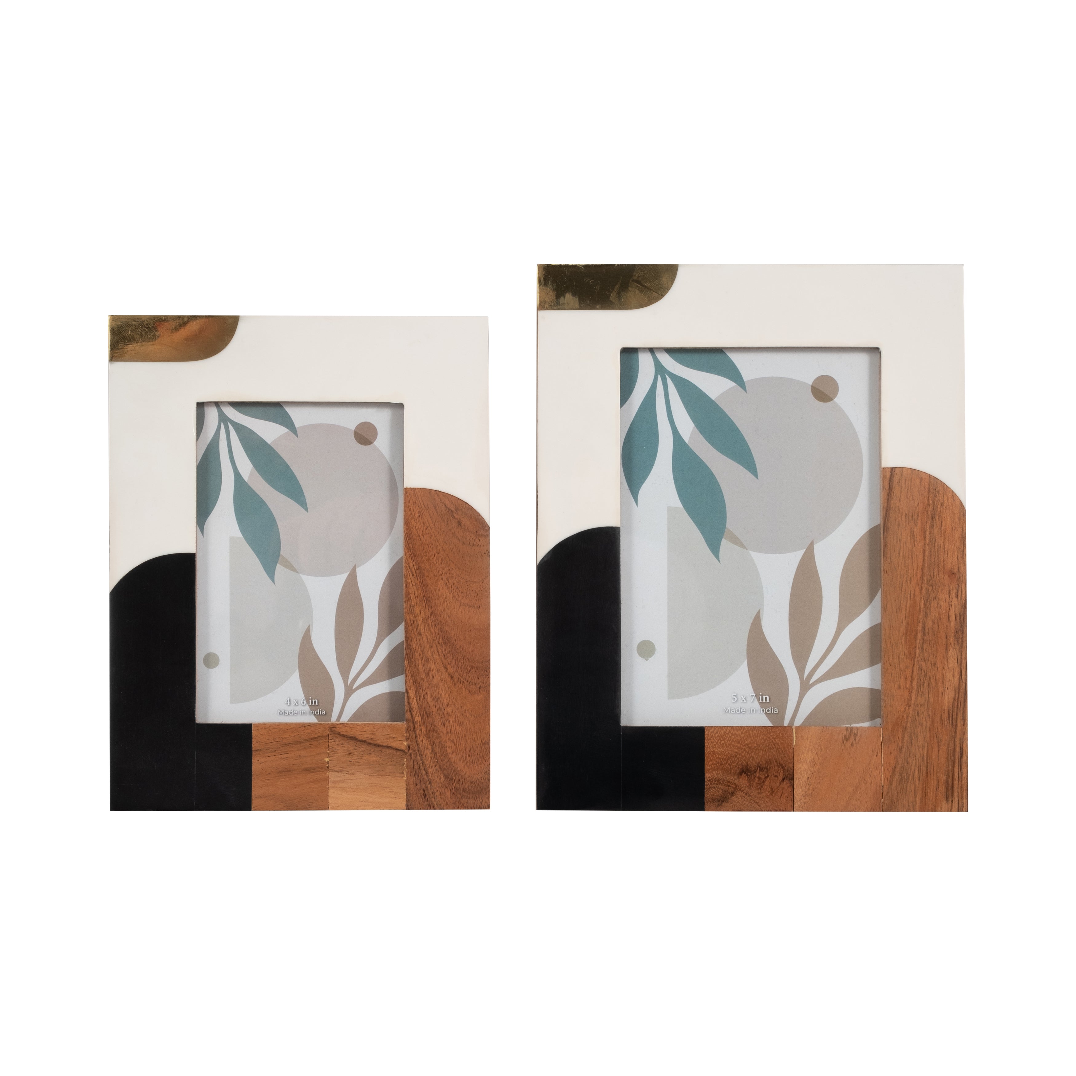 Resin, 5x7 Mid-century Photo Frame, Multi - Decor Addict, LLC