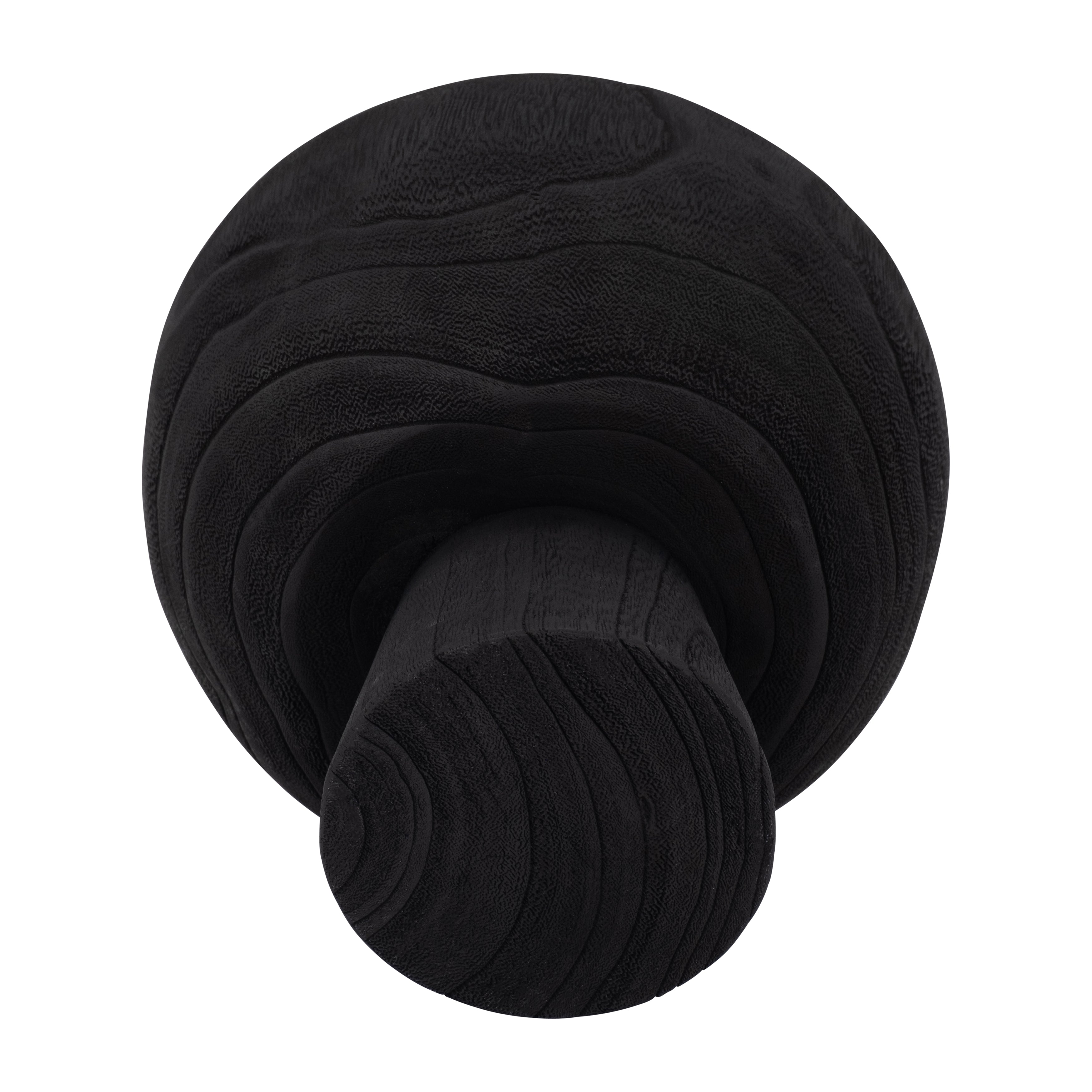 Wood, 8" Bowl W/ Stand, Black - Decor Addict, LLC