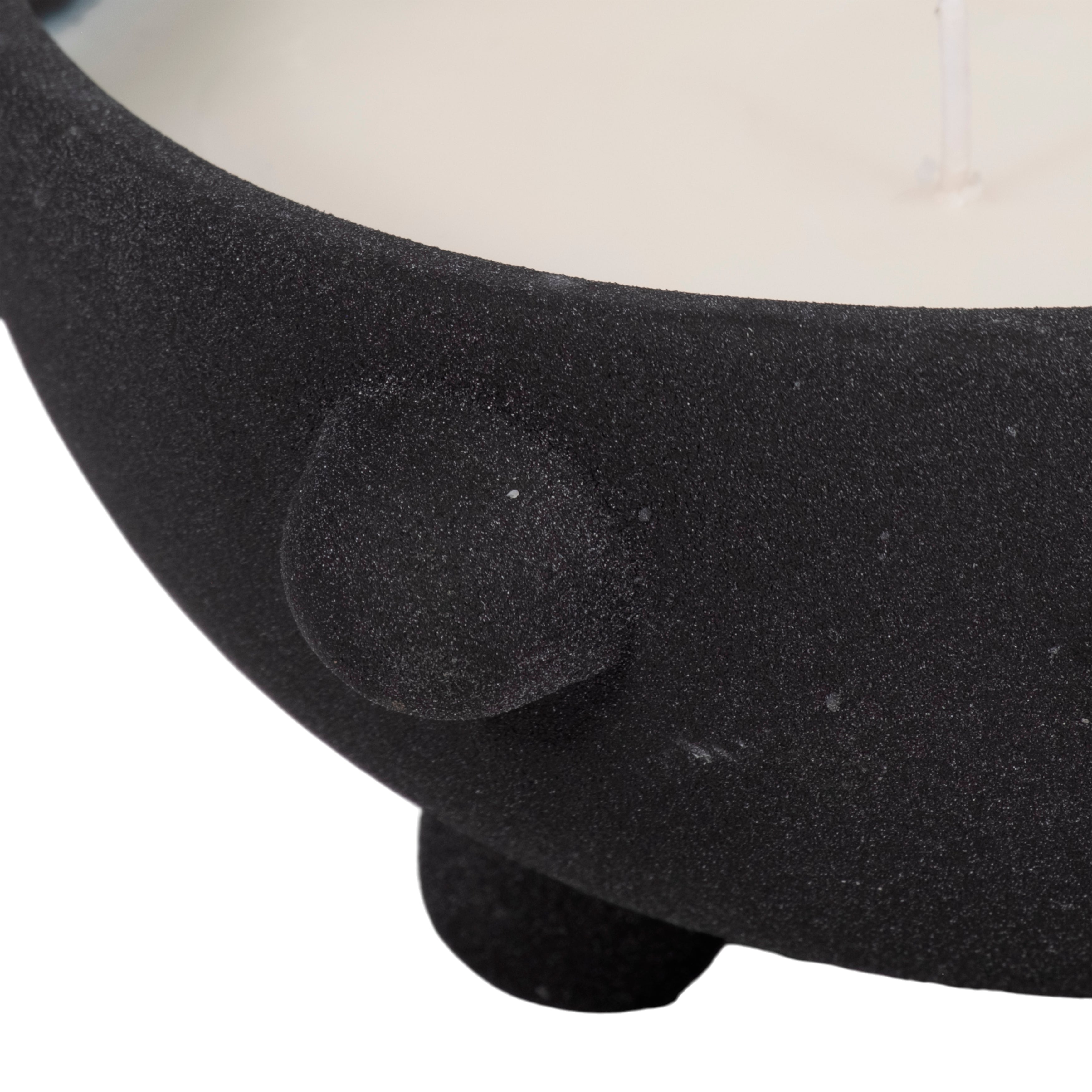 9" 22 Oz Black Amber Sea Salt Bubble Bowl Candle, - Decor Addict, LLC