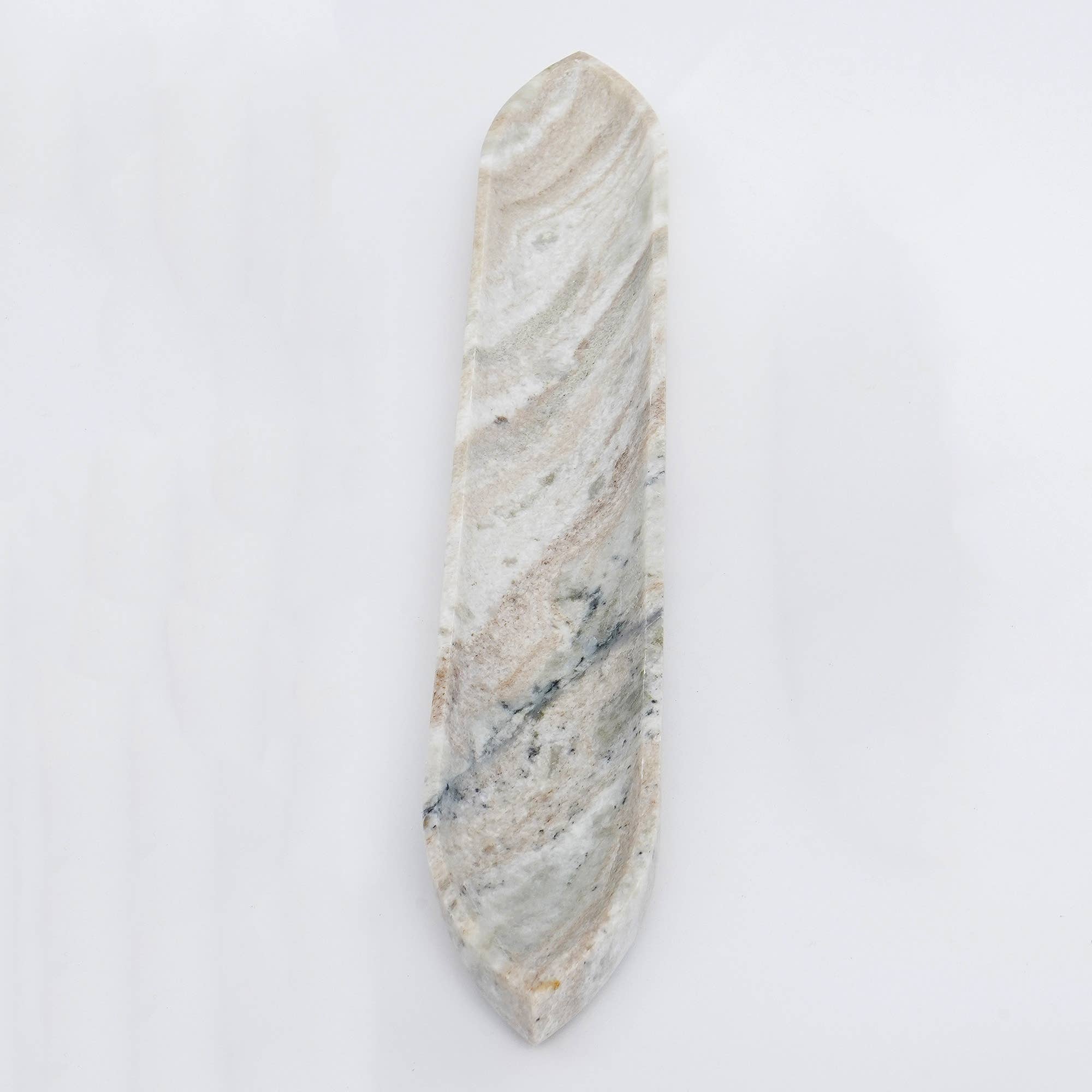 Realis " m Sleek Large White Marble Tray - 16x2.5x1.5 - Decor Addict, LLC