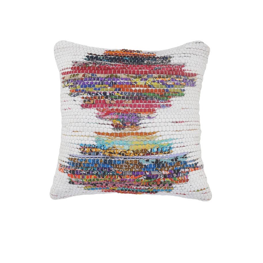 Chantale Geometric Throw Pillow, White/Multi: White/Multi / 14" x 36" / Poly Filled - Decor Addict, LLC