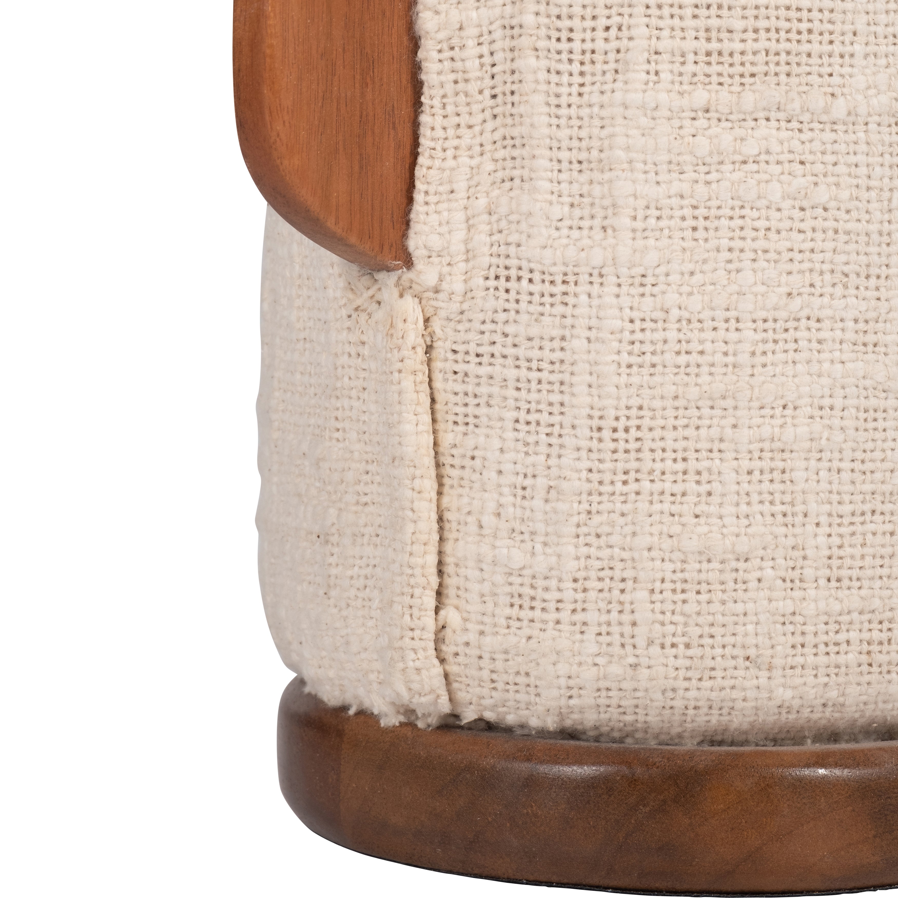 24" Ecomix Fabric Lamp With Wood, Ivory - Decor Addict, LLC