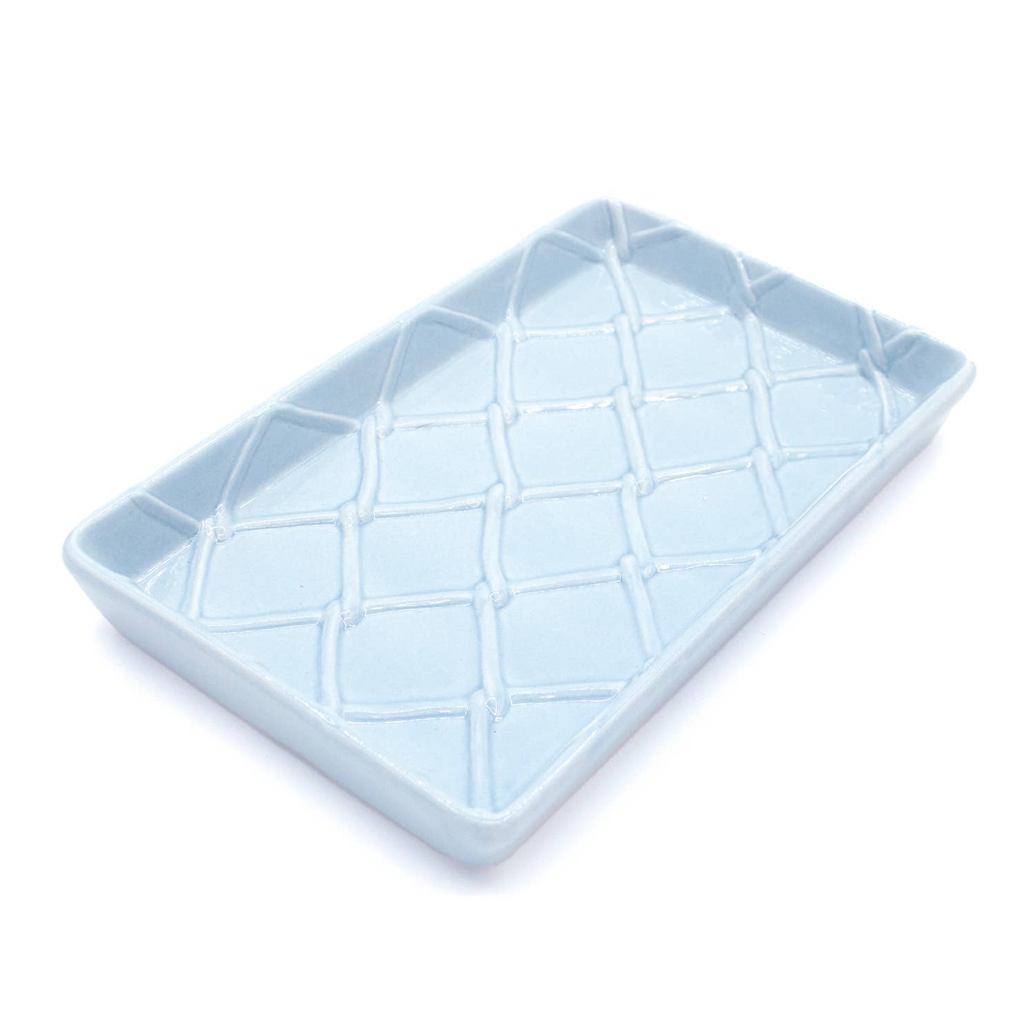 Light Blue Textured Guest Towel Tray - Decor Addict, LLC