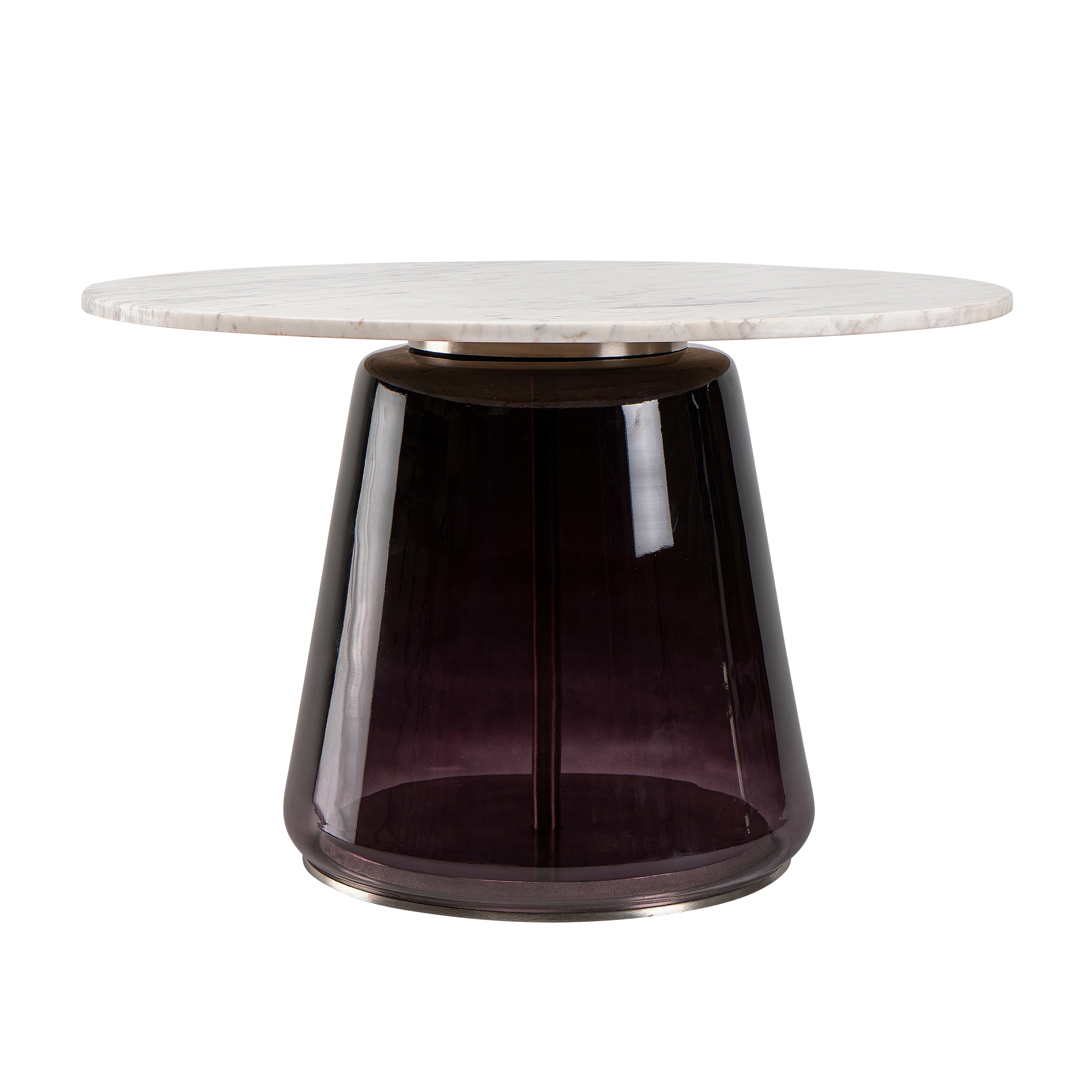 Marble Top, 19"h Coffee Table Gls Base, Multi, 2bx - Decor Addict, LLC