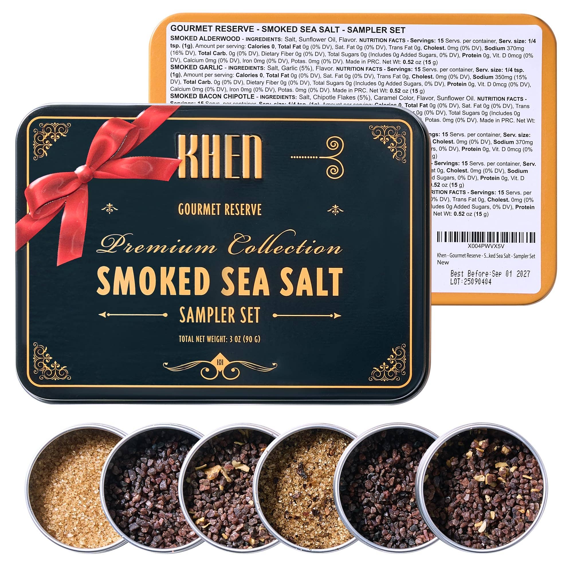 Smoked Sea Salt Sampler Set – 5 Gourmet Varieties
