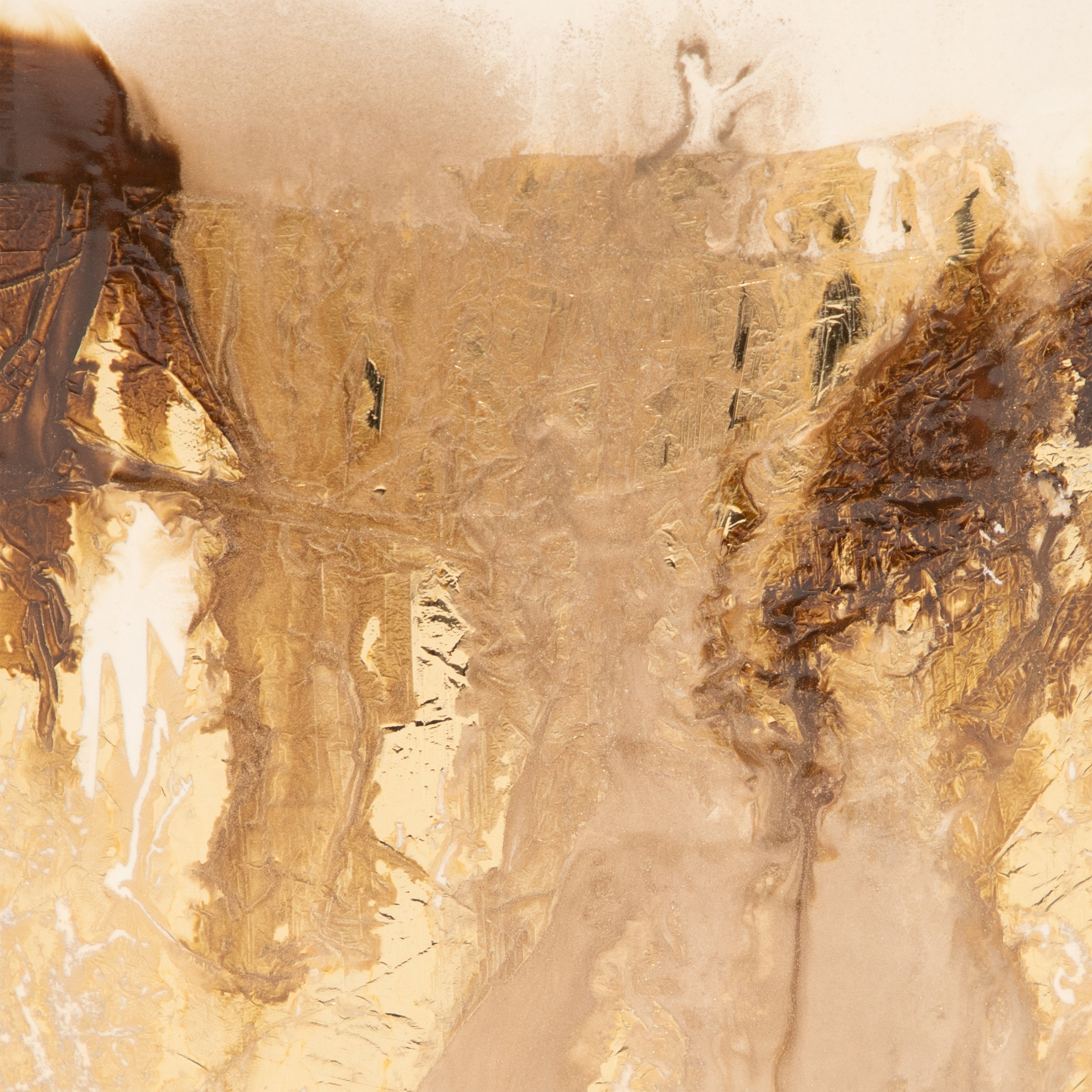 Metal, 20" Flask Vase, Pearl/gold - Decor Addict, LLC