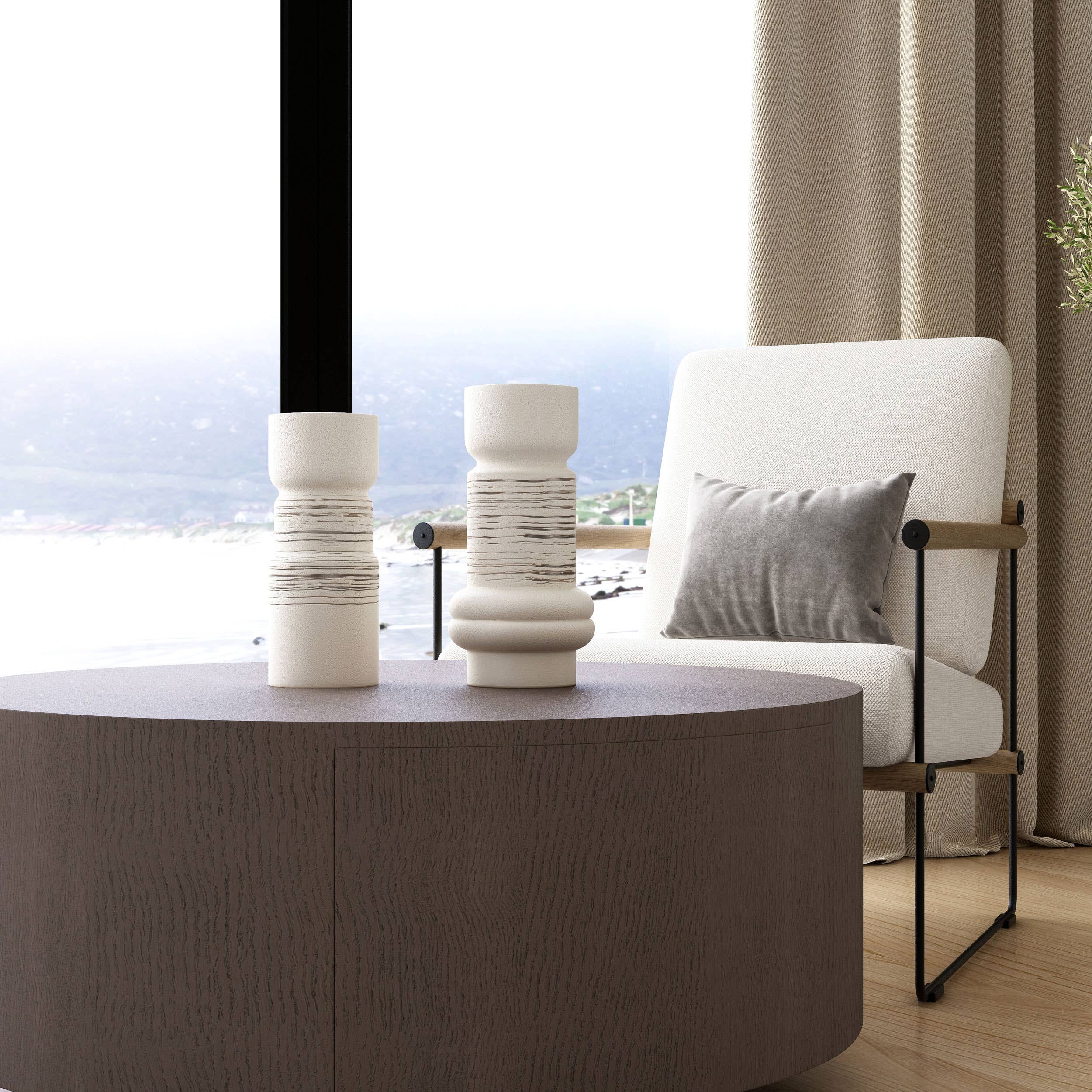 Linden Ceramic Table Vase, Small - Decor Addict, LLC