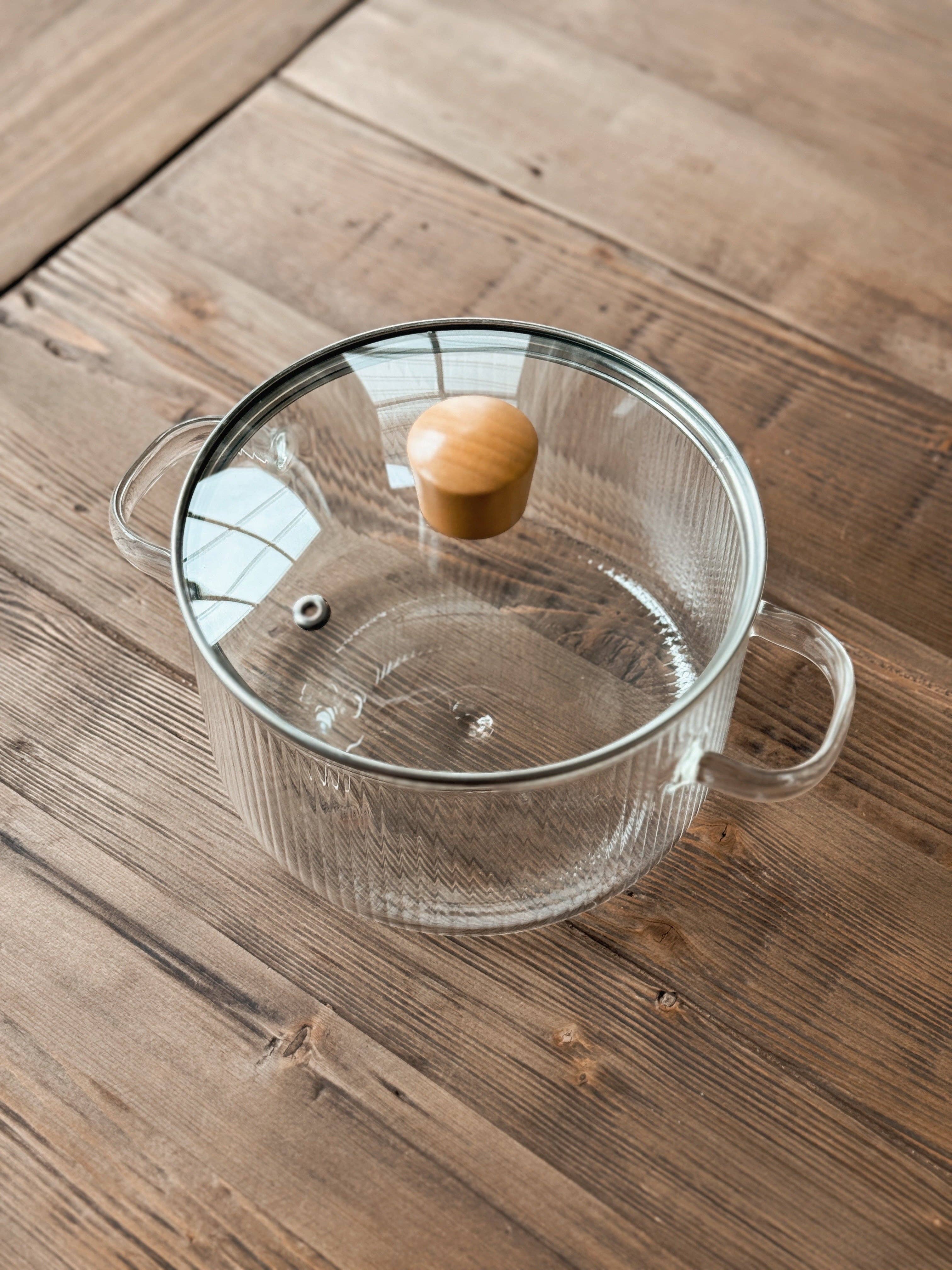 Wood & Glass Simmer Pot | Stovetop Potpourri - Decor Addict, LLC
