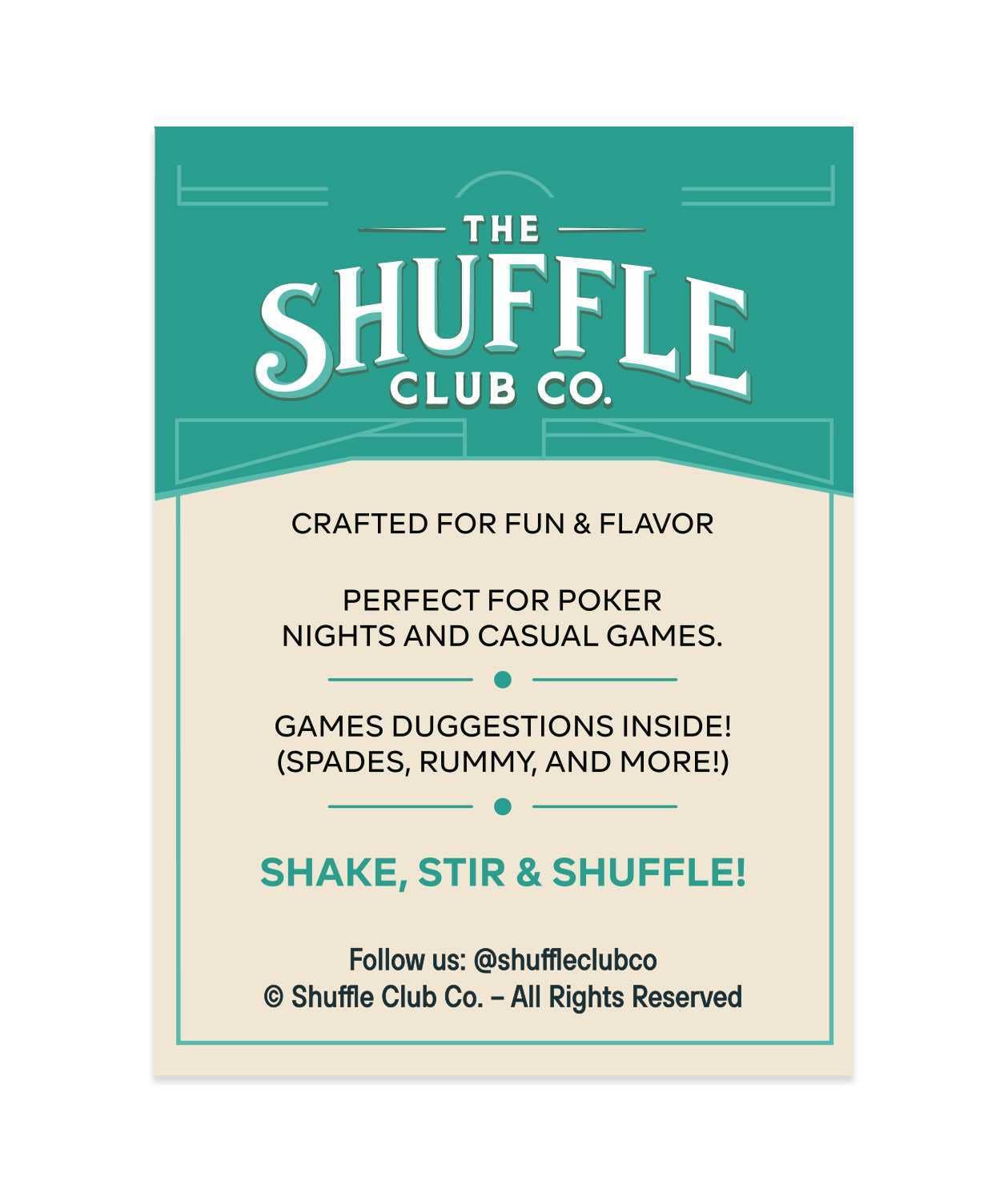 Cocktail Recipe Playing Cards – Classic Drinks | Shuffle - Decor Addict, LLC