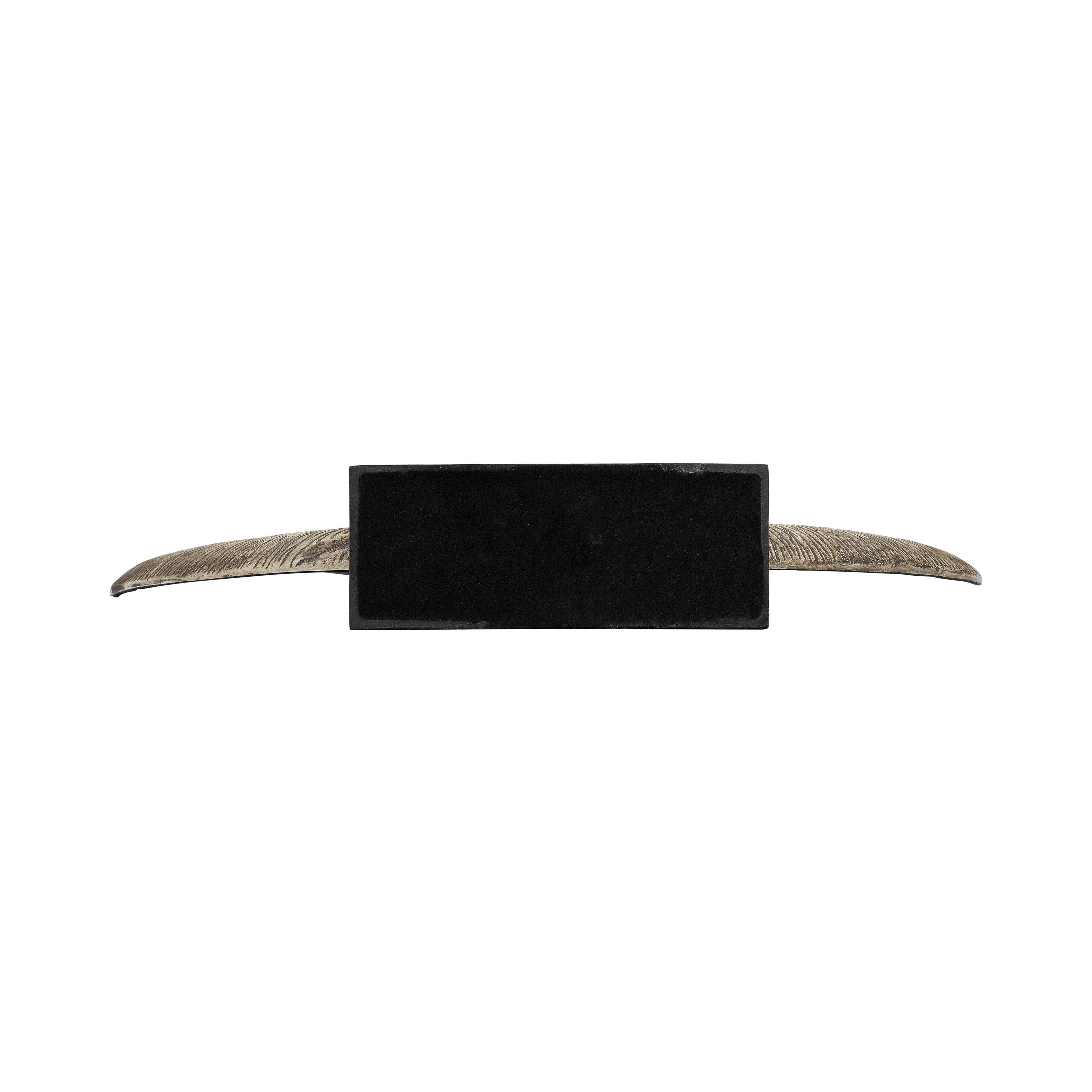 Metal,11",corrugated Half Circle Sculpture,ivory - Decor Addict, LLC