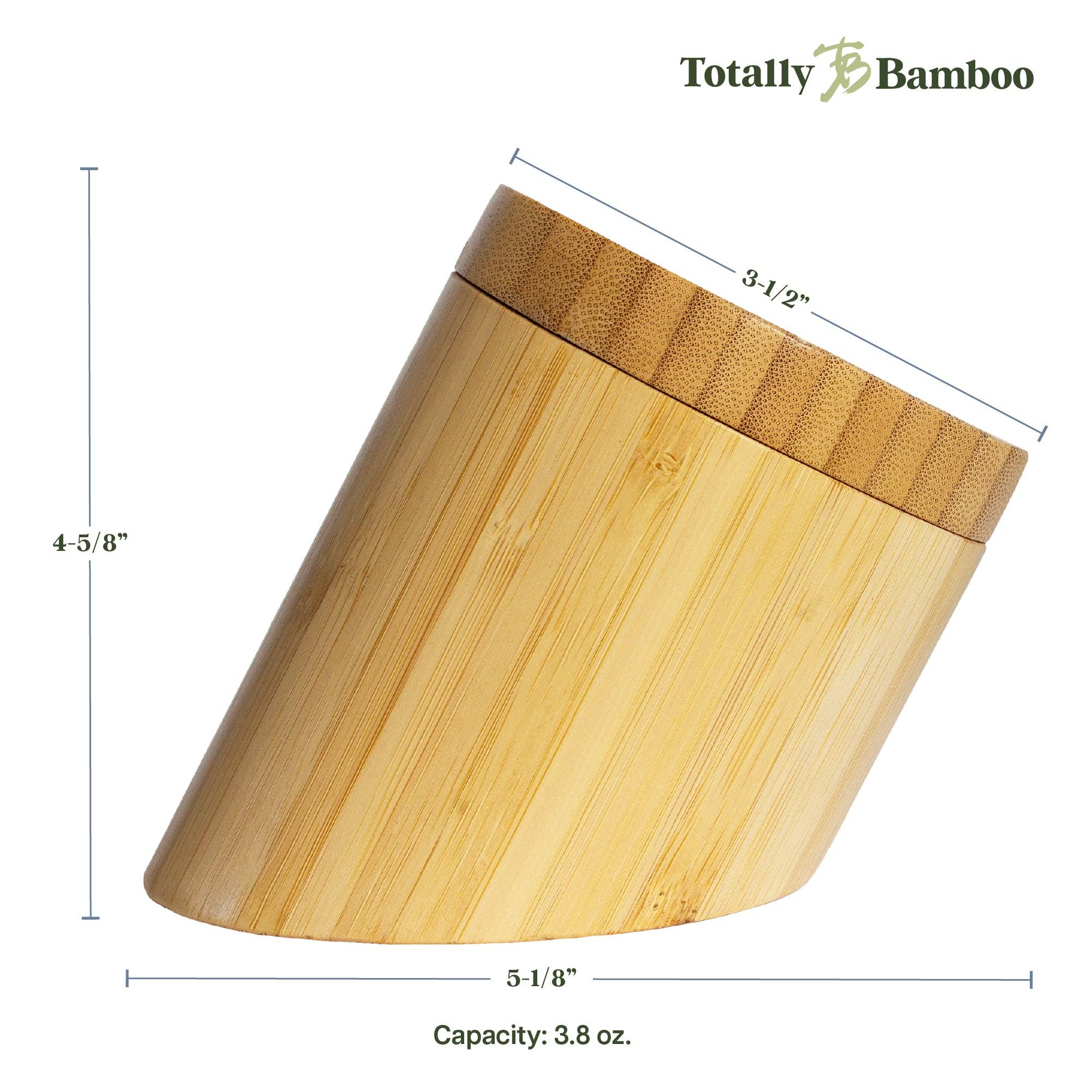 Angled Bamboo Salt Cellar Storage Box with Swivel Lid - Decor Addict, LLC