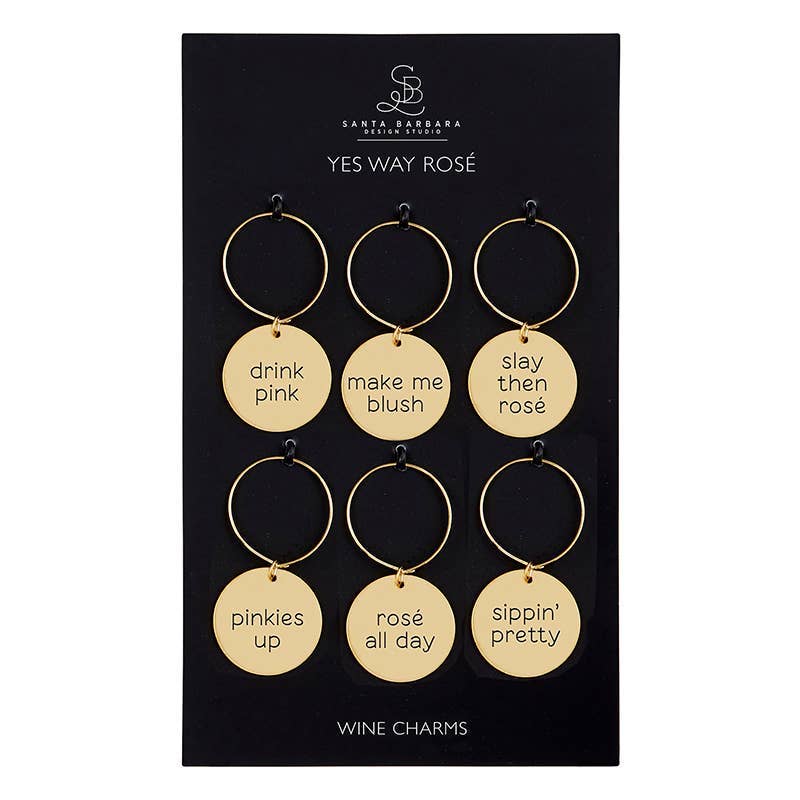 Wine Charm Set - Yes Way Rose - Decor Addict, LLC