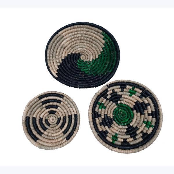 Seagrass Handwoven Basket Wall/Tabletop Decor Set#43 - Decor Addict, LLC