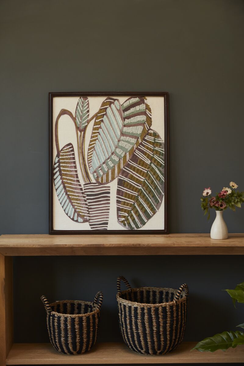 Hatha Embroidered Wall Art — 26.75" x 32" - Decor Addict, LLC