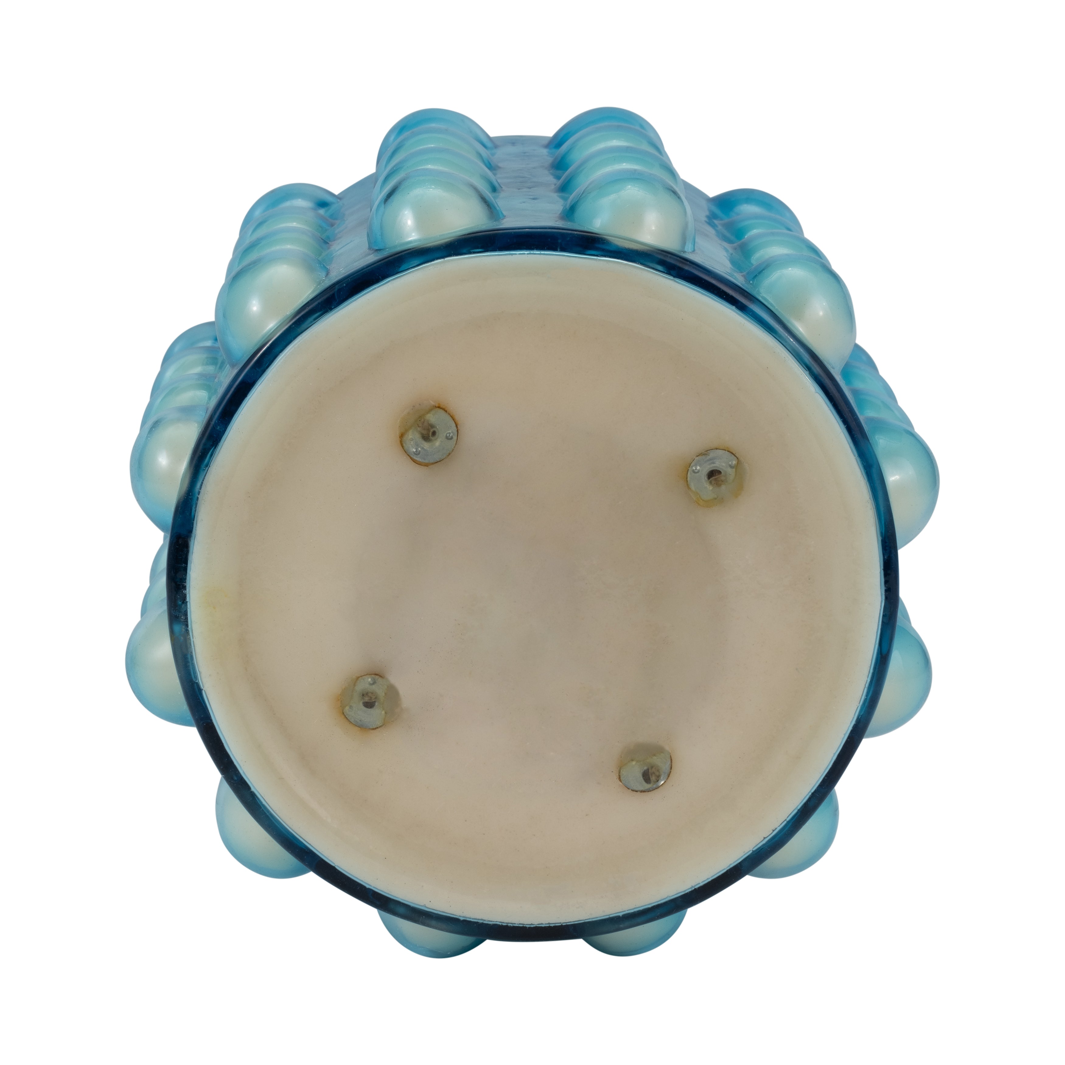 Glass, 9" 102 Oz Bubble Candle, Blue - Decor Addict, LLC