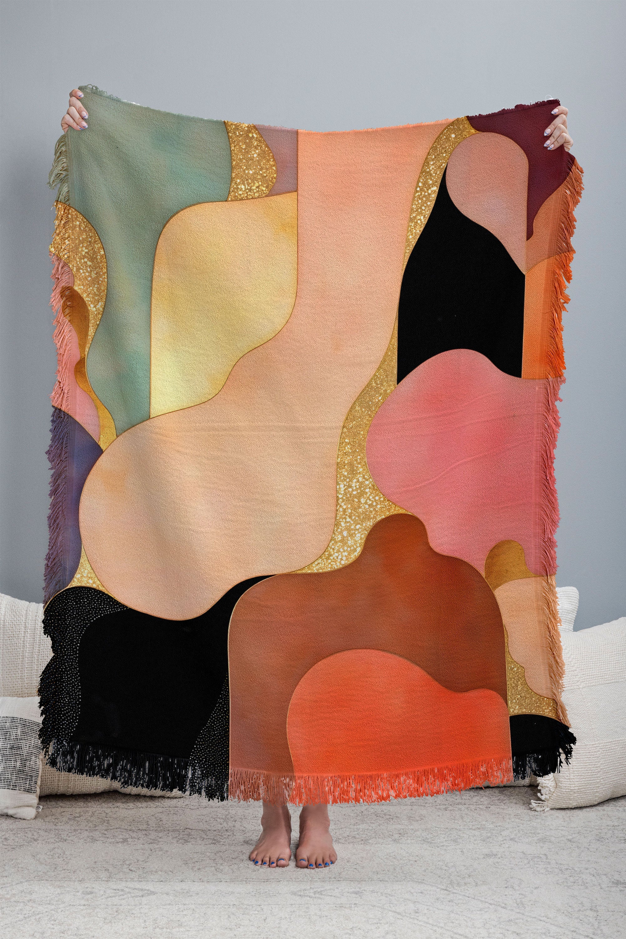 83 oranges opulence throw blanket - Decor Addict, LLC