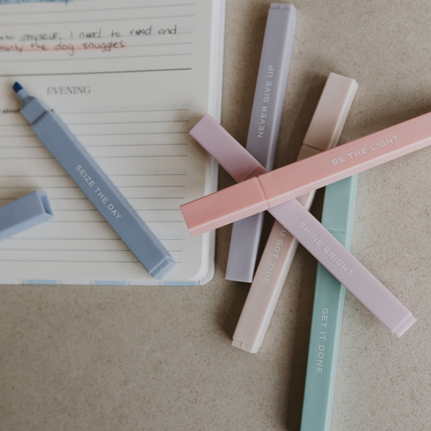 Neutral Highlighter Set - Stationery Set & Decor - Decor Addict, LLC