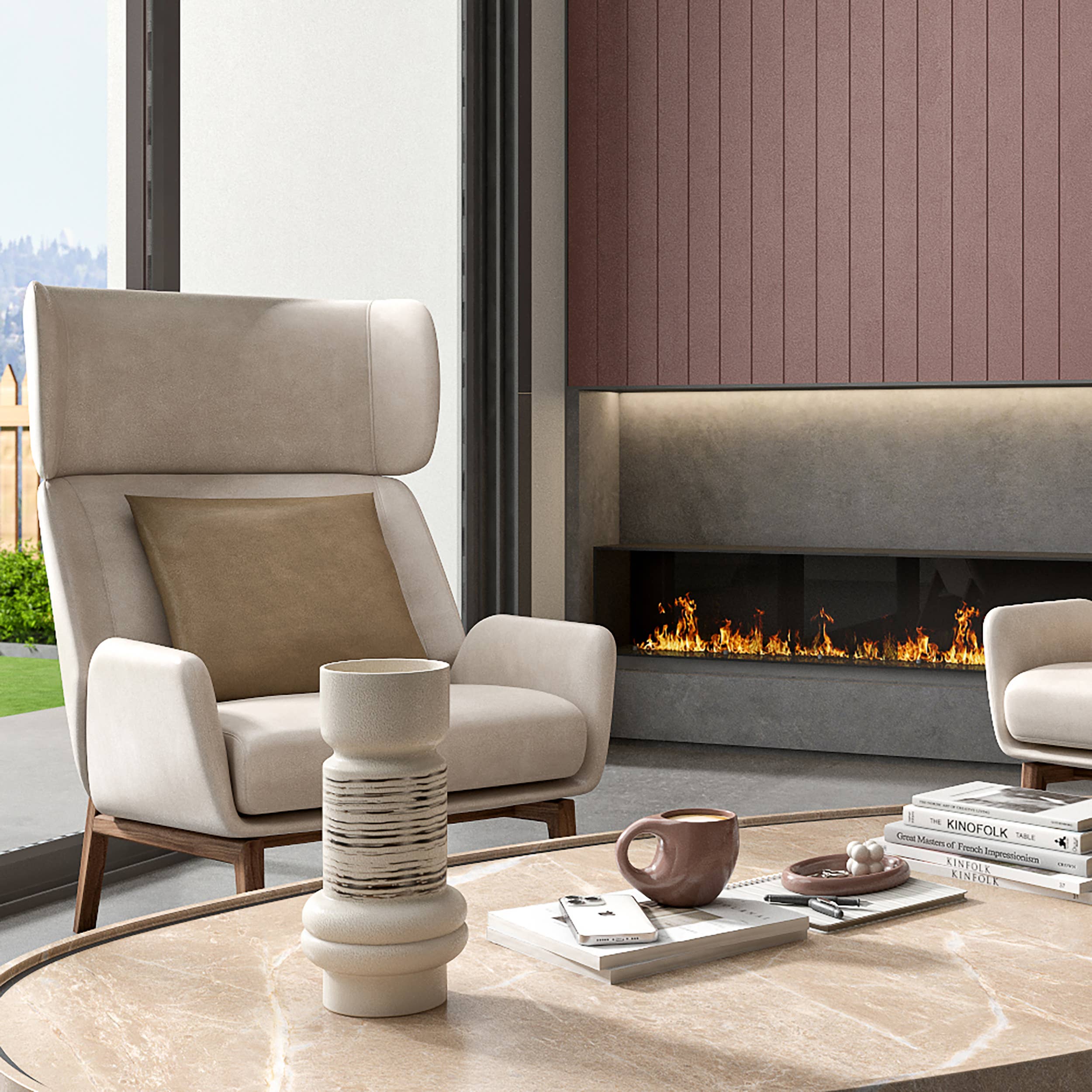 Linden Ceramic Table Vase, Large - Decor Addict, LLC