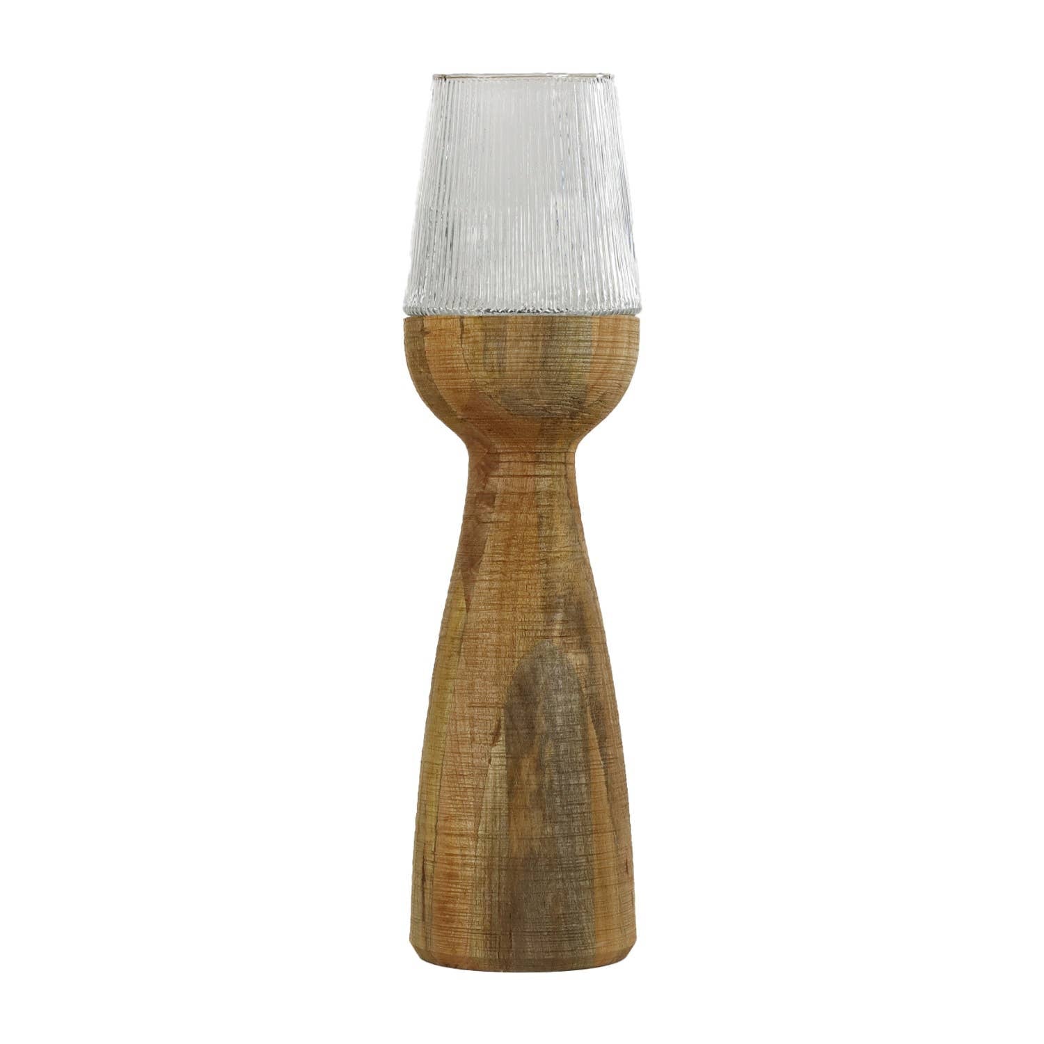 Arbre Natural Hurricane/Vase Mango Wood - Decor Addict, LLC
