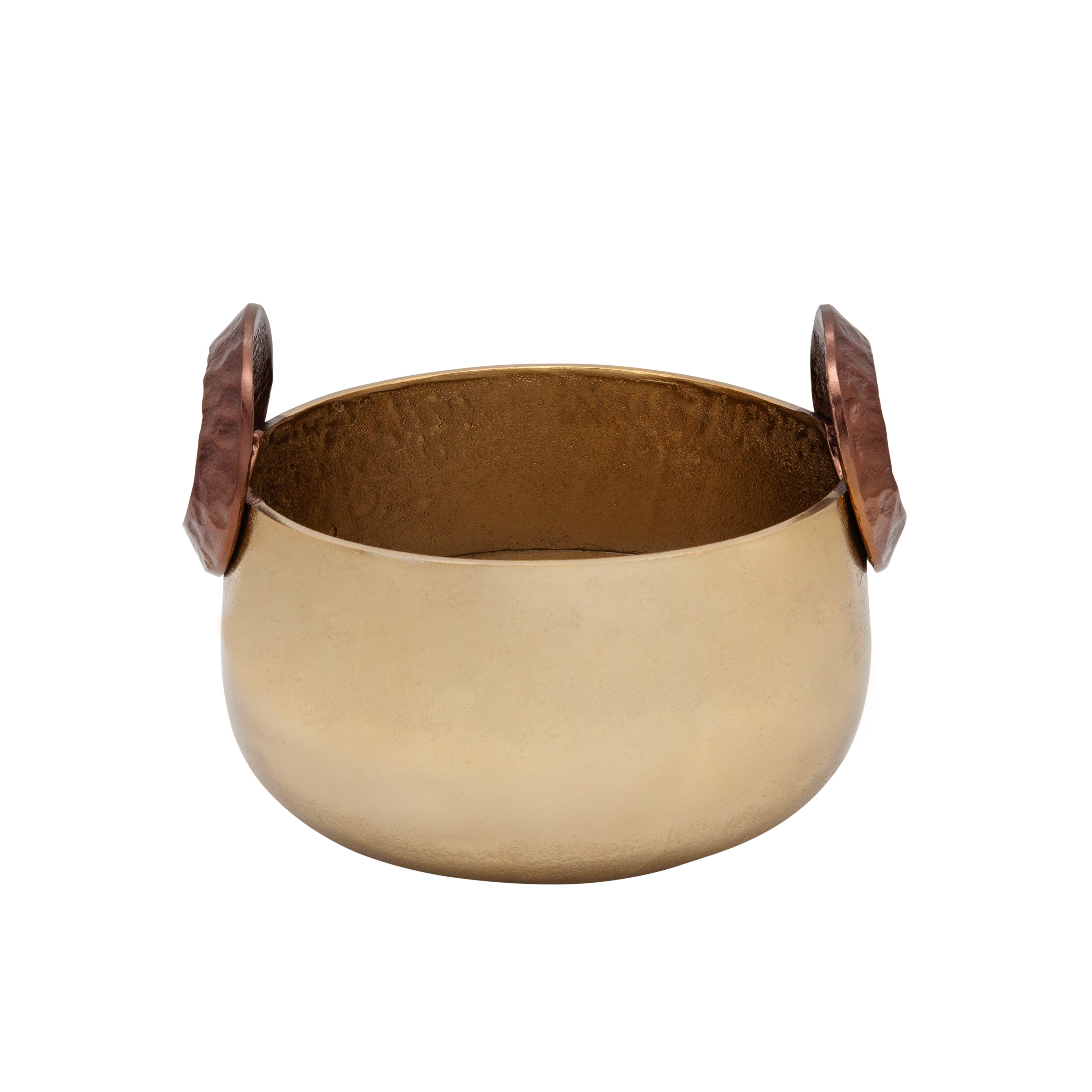 S/2 10/12" Bowl With Handles, Gold - Decor Addict, LLC