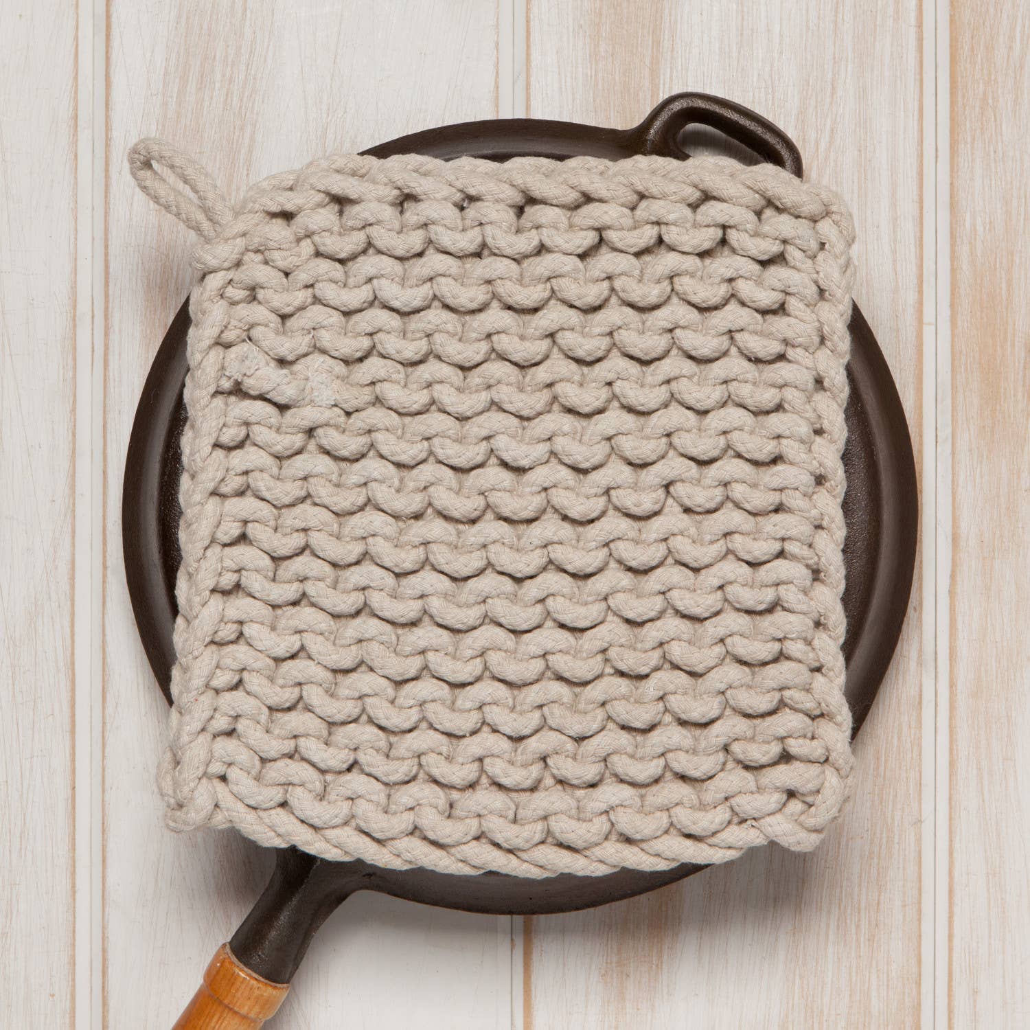 Dove Gray Knit Potholder - Decor Addict, LLC