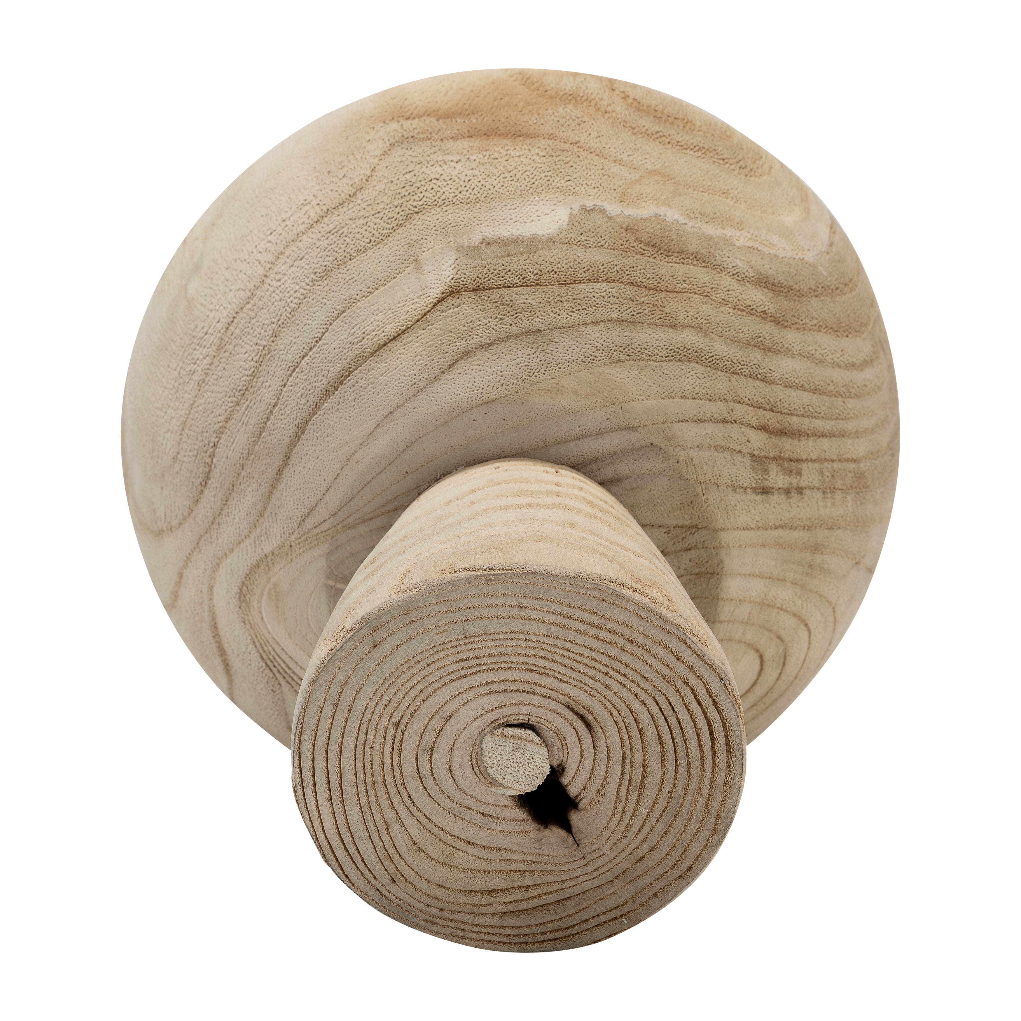 Wood, 8" Bowl W/ Stand, Natural - Decor Addict, LLC