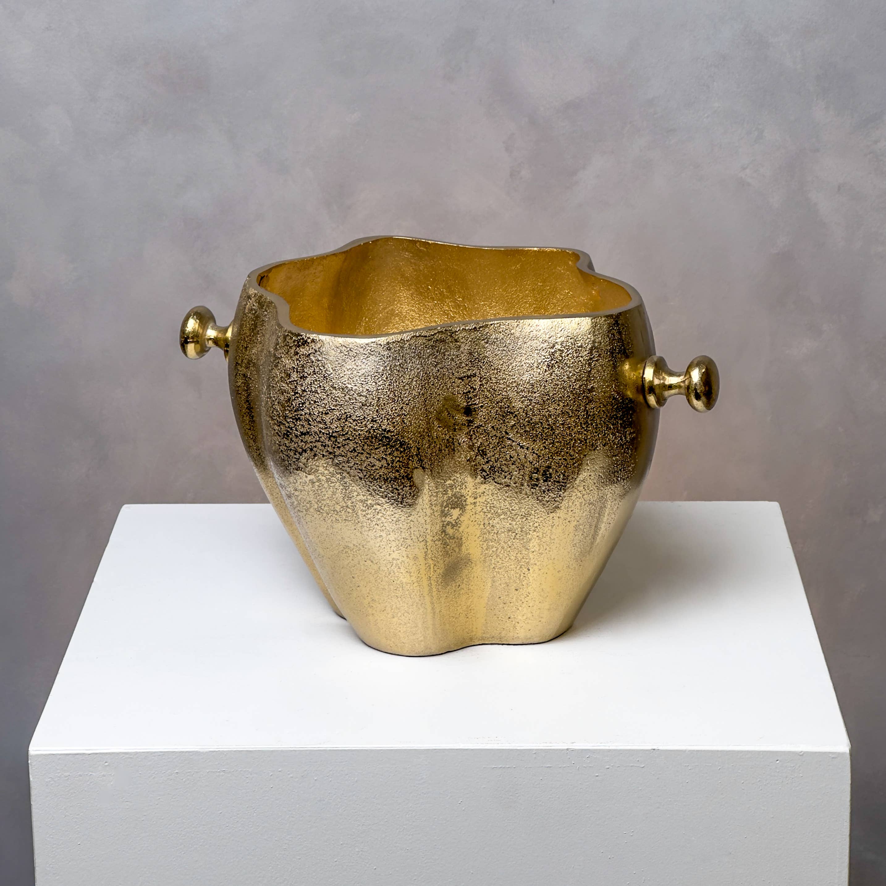 Sculpted Gold Wine Cooler - Decor Addict, LLC