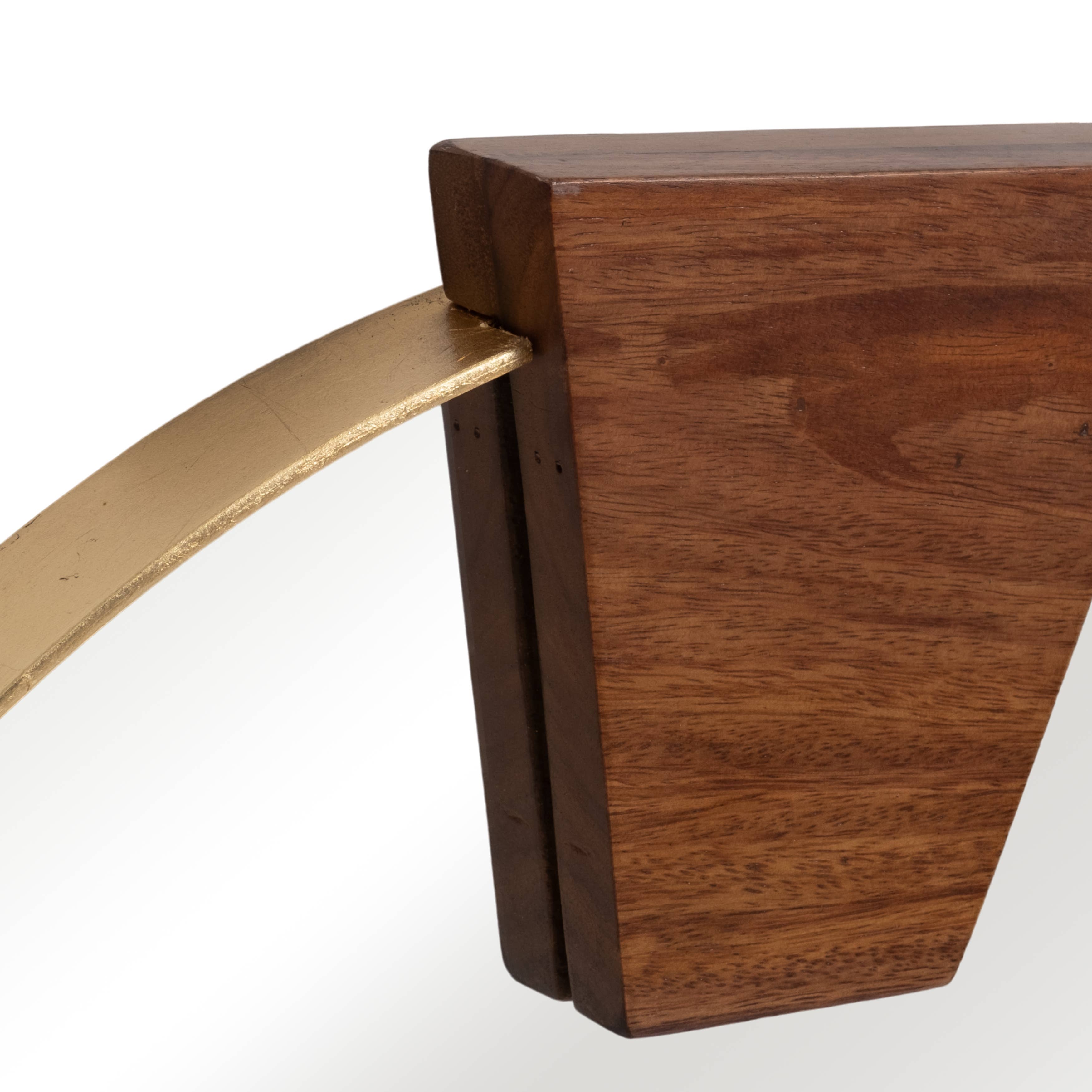 Gold 32x32 Round Wood Piece Framed Mirror - Decor Addict, LLC