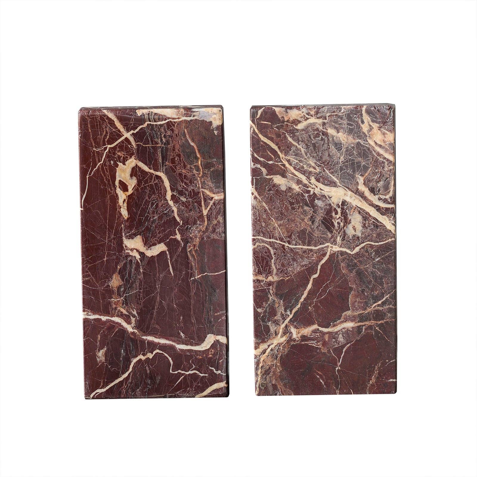 Rosso Levanto Sphere Bookend, Pair - Decor Addict, LLC