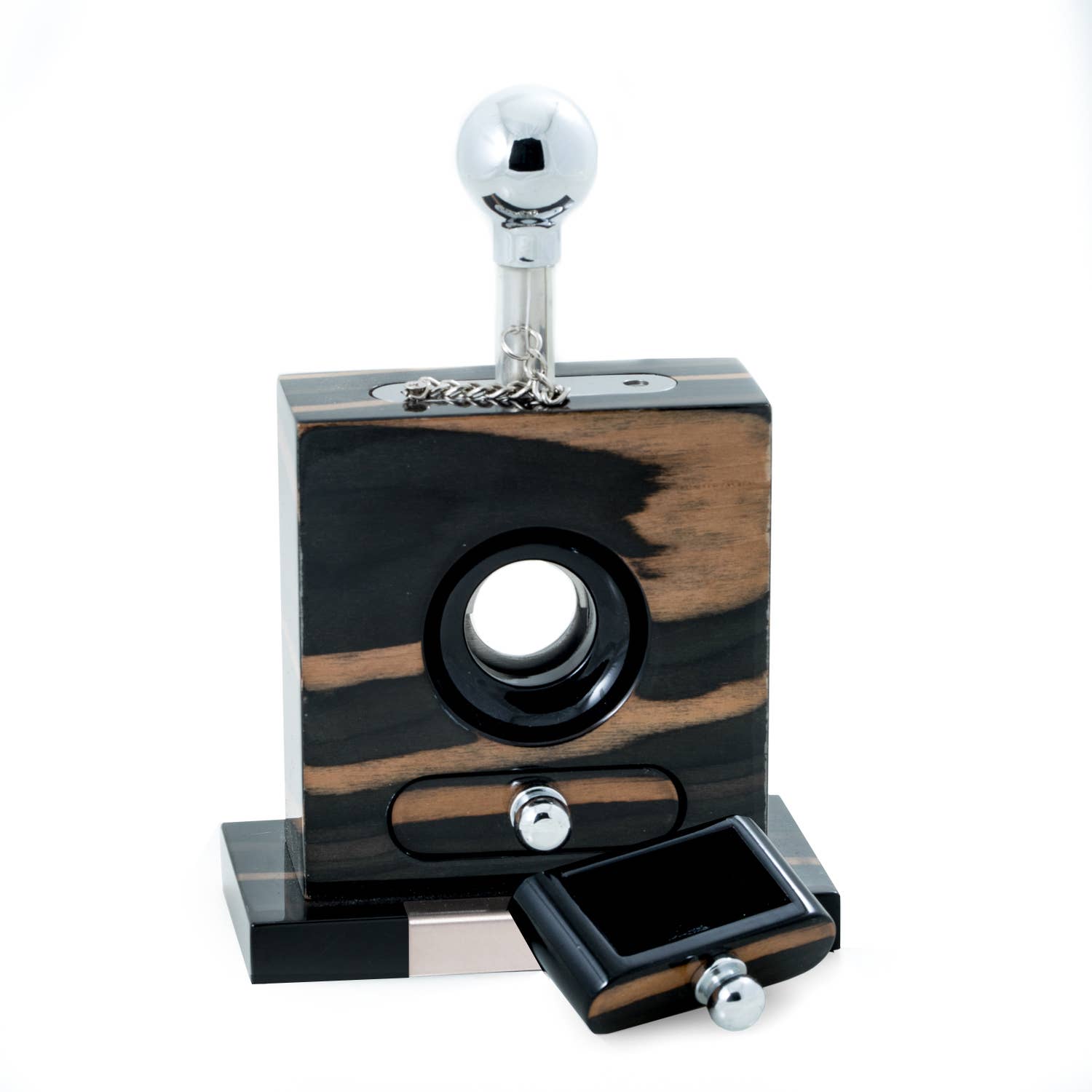 Cigar Cutter - Lacquered Ebony Wood - Decor Addict, LLC