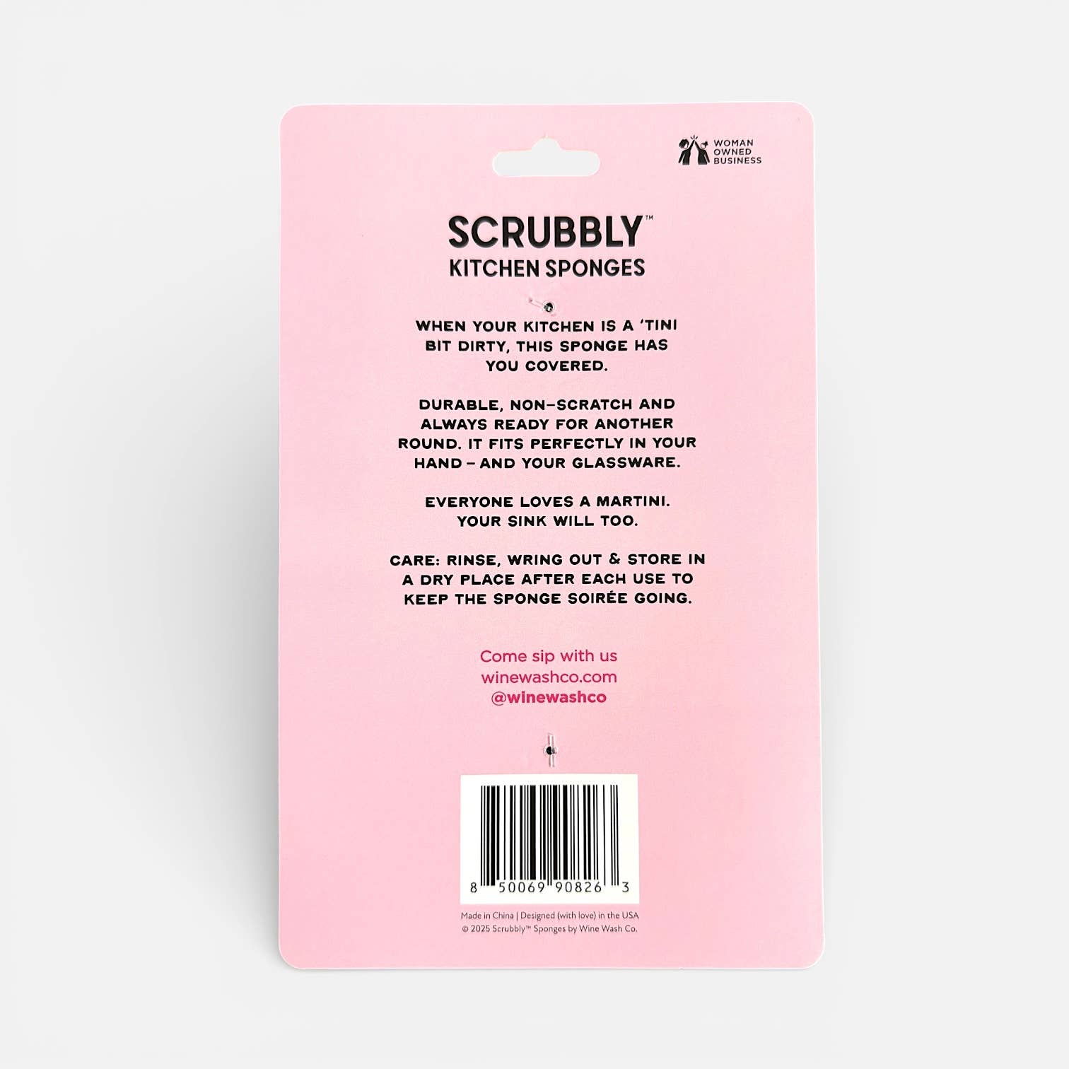 Martini Scrubbly Sponge - Cleanie: Pink