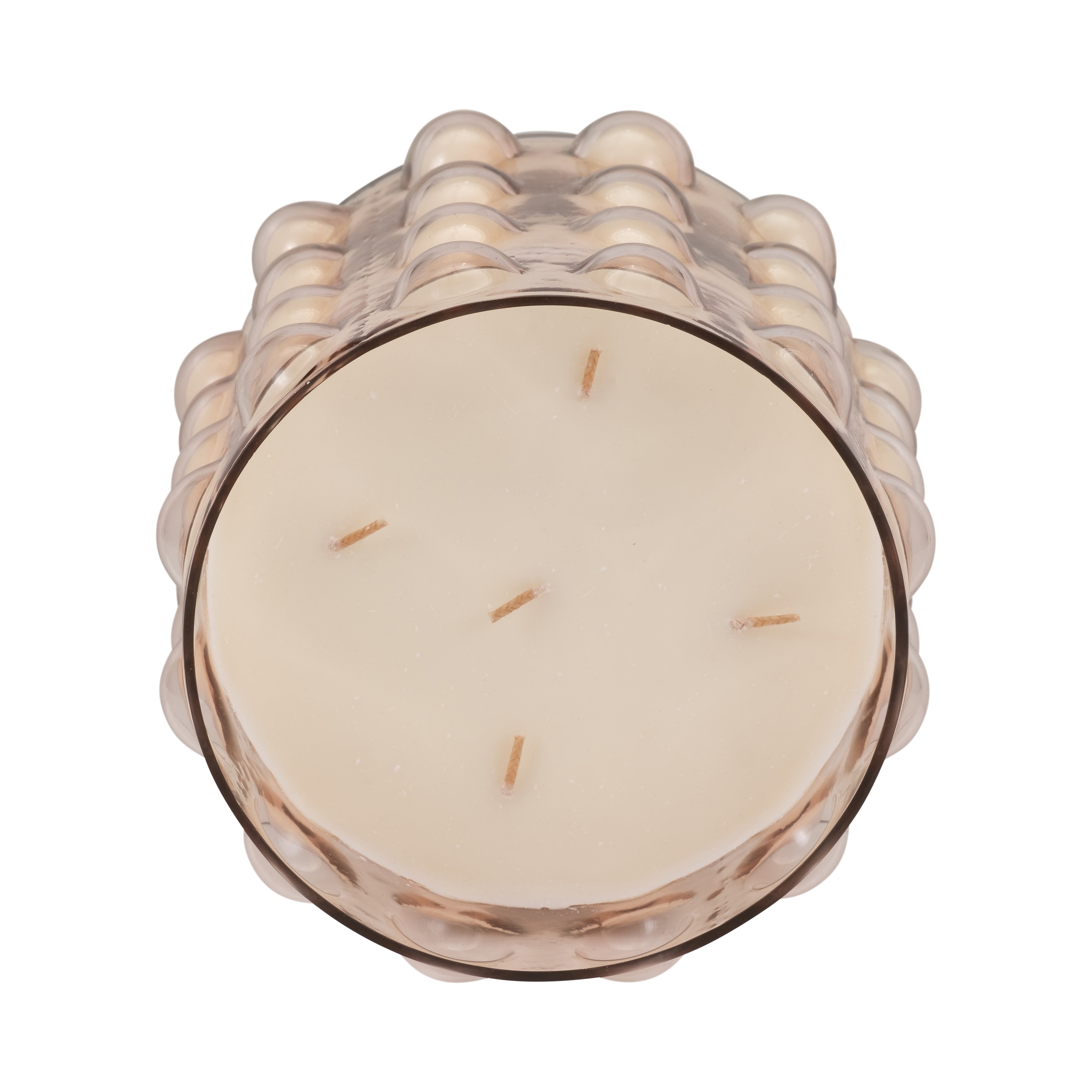 Glass, 9" 102 Oz Bubble Candle, Pink - Decor Addict, LLC