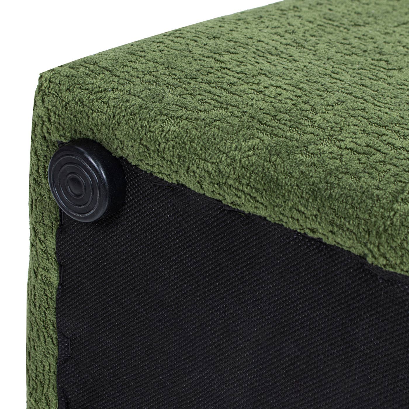 Oliver 16" Tapered Square Upholstered Ottoman Fleeced: Spice Orange - Decor Addict, LLC
