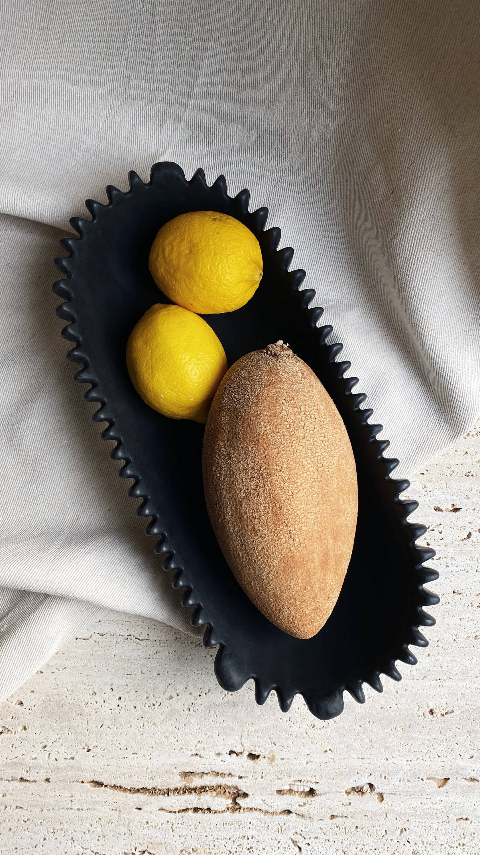 FORMA handmade concrete bowl: Black - Decor Addict, LLC