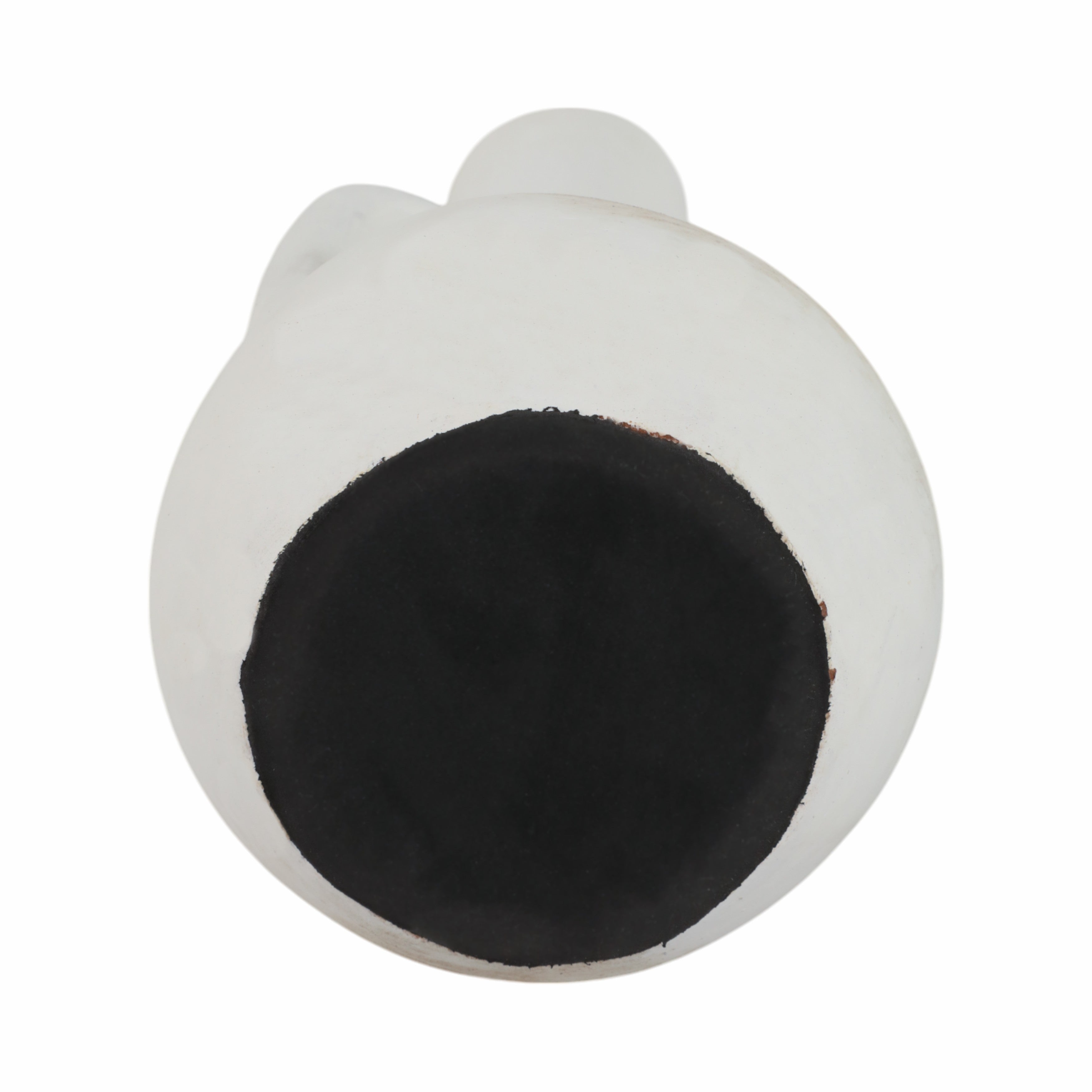 19" Asymmetrical Eared Terracotta Btl Vase, White - Decor Addict, LLC