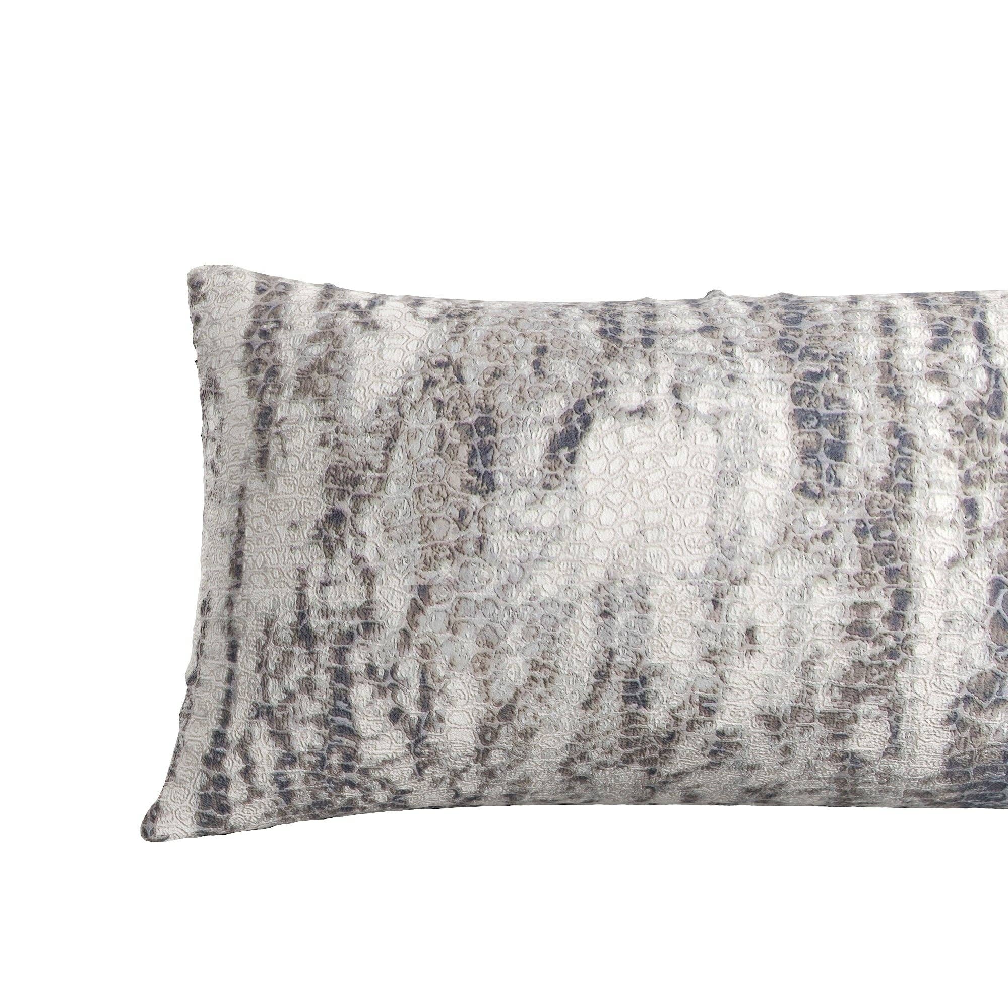 Mamba Lumbar Pillow: Gray / 12" x 24" - Decor Addict, LLC