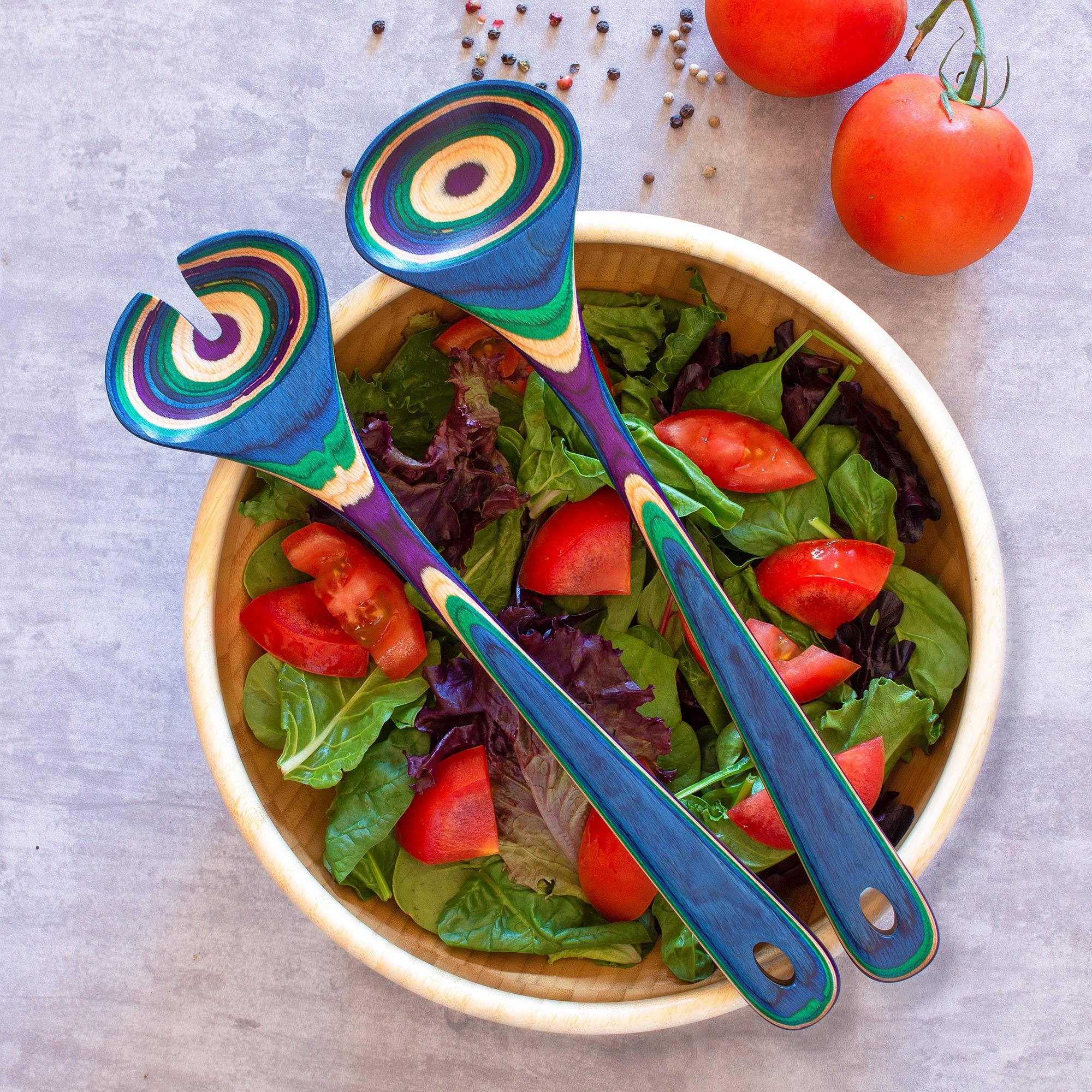 Baltique® Mumbai Collection Salad Salad Serving Utensil Set - Decor Addict, LLC