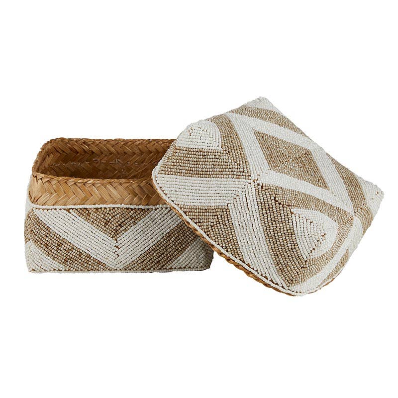 Patterned Beaded Baskets - Set of 3 - Decor Addict, LLC
