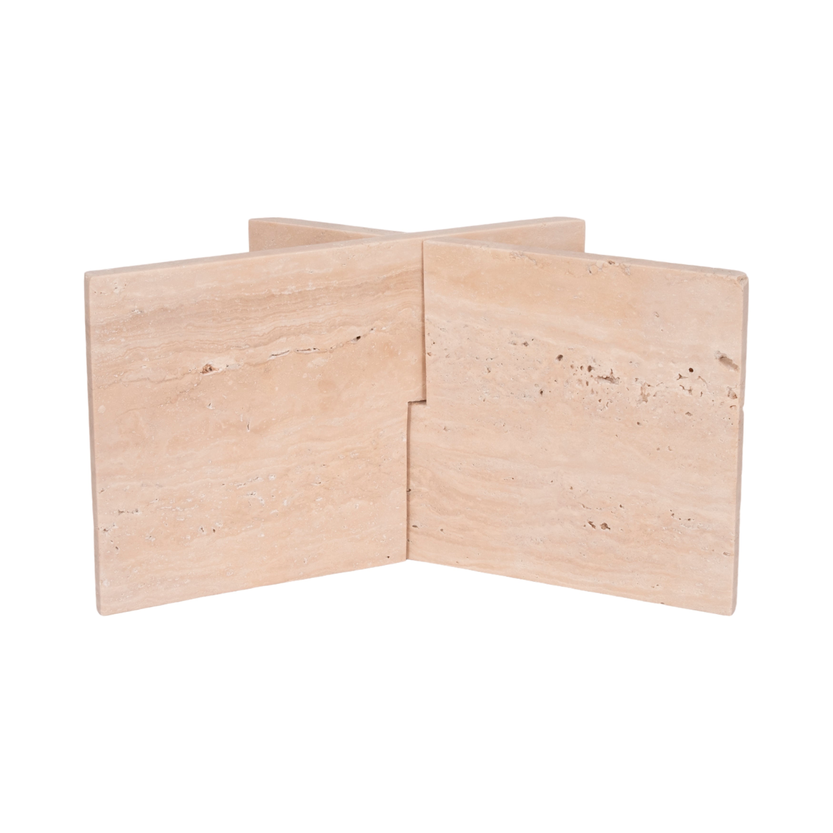 18" Travertine Bookstand, Tan, Kd - Decor Addict, LLC